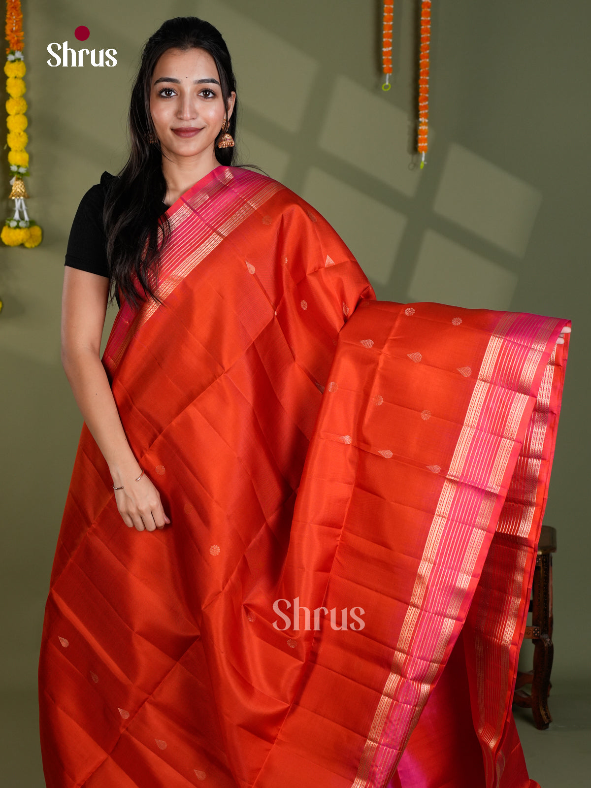 EBS18520 - Soft Silk Saree - Shop on Shrus.com