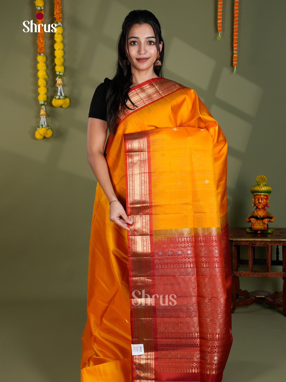EBS18521 - Soft Silk Saree - Shop on Shrus.com