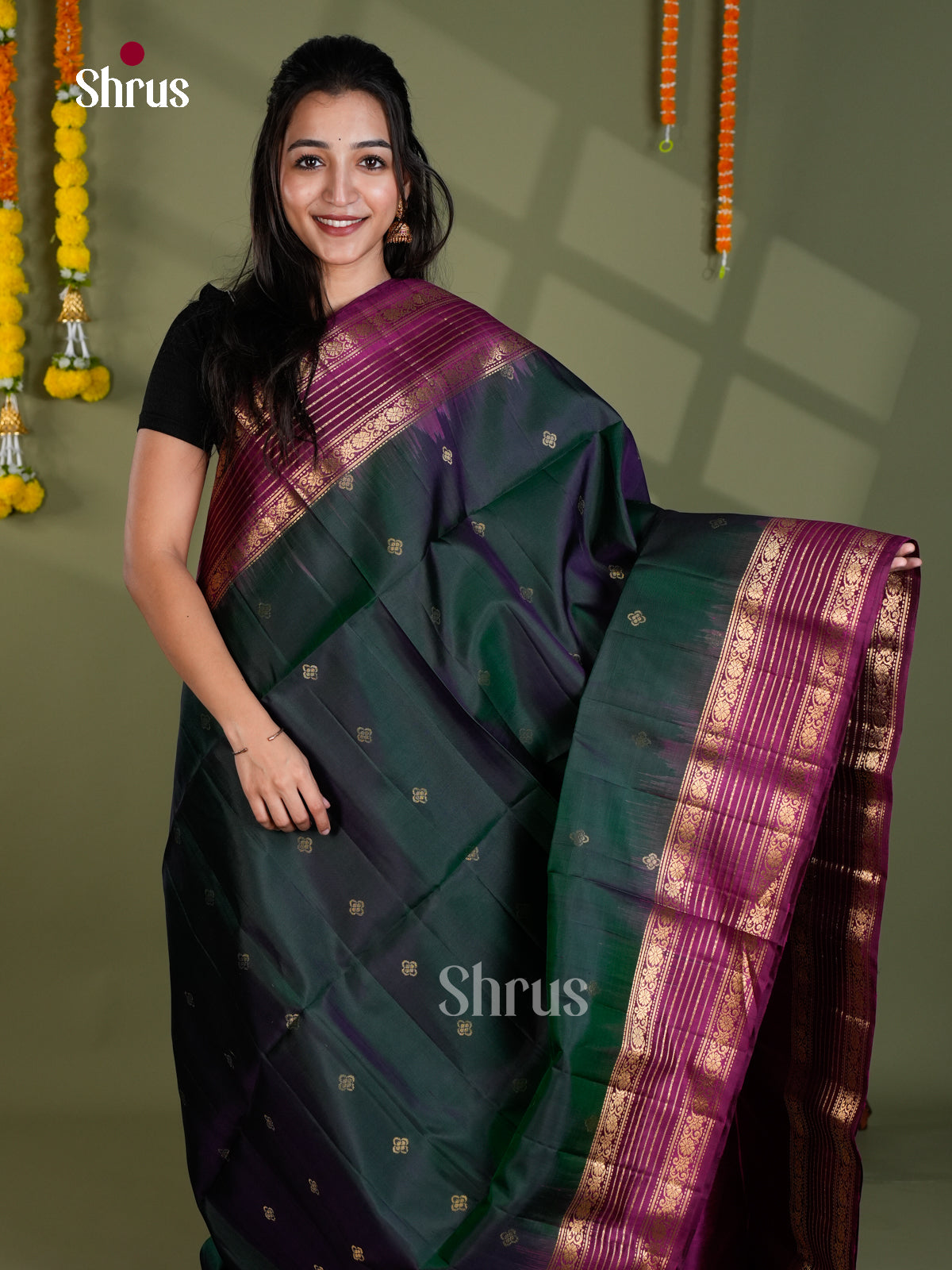 EBS18522 - Soft Silk Saree - Shop on Shrus.com