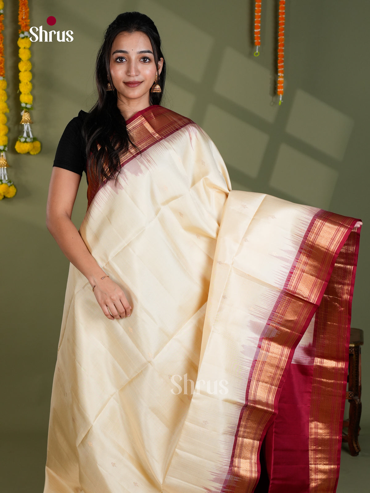 EBS18528 - Soft Silk Saree - Shop on Shrus.com