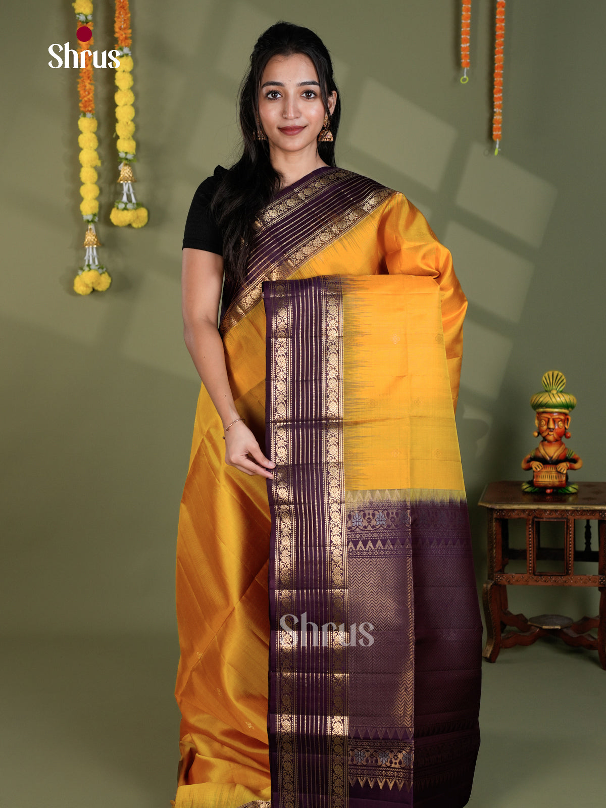 EBS18532 - Soft Silk Saree - Shop on Shrus.com