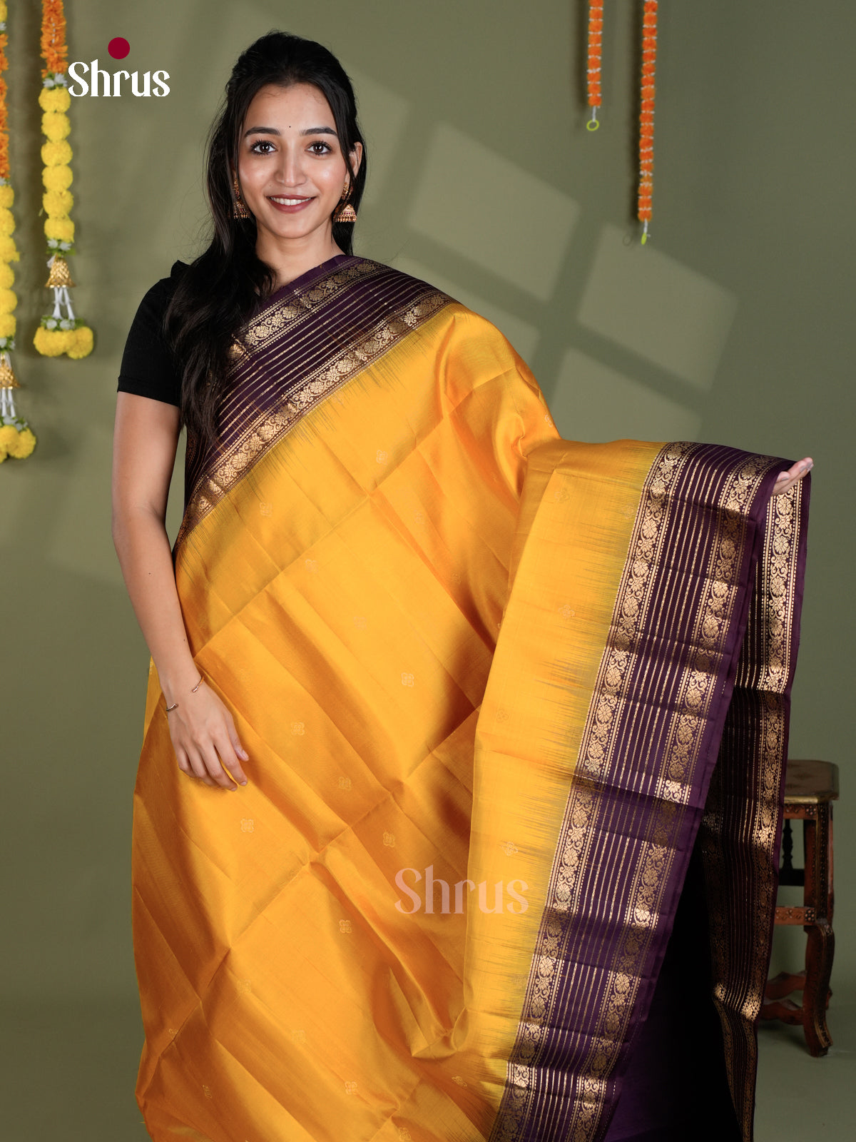 EBS18532 - Soft Silk Saree - Shop on Shrus.com