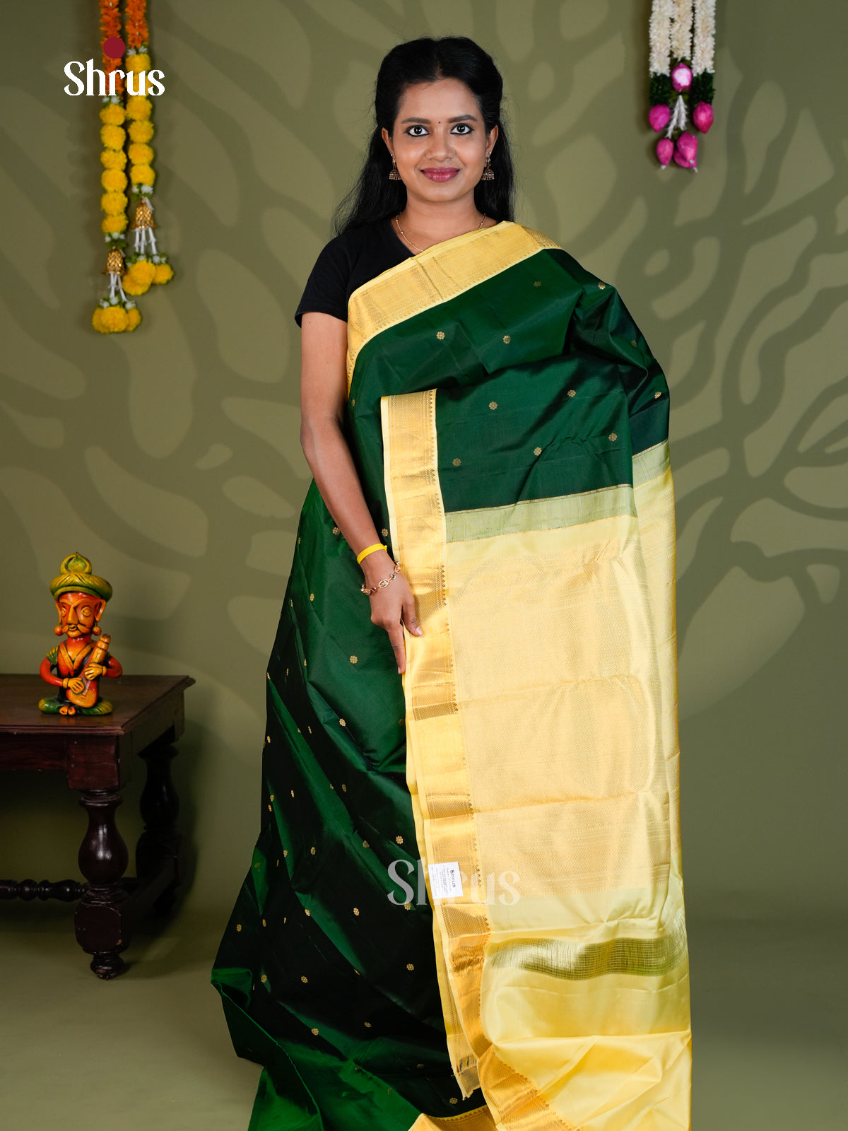 Kanchipuram silk Saree - EBS18546 - Shop on Shrus.com