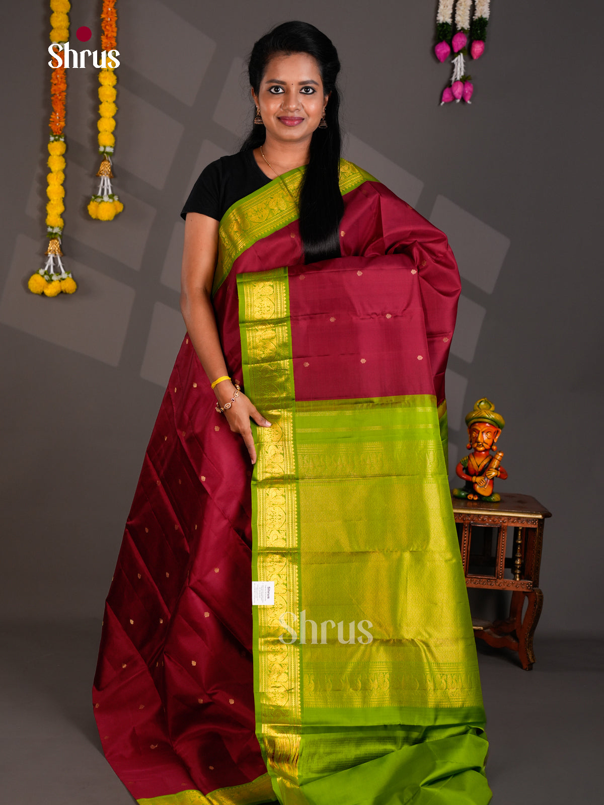 Kanchipuram silk Saree - EBS18548 - Shop on Shrus.com