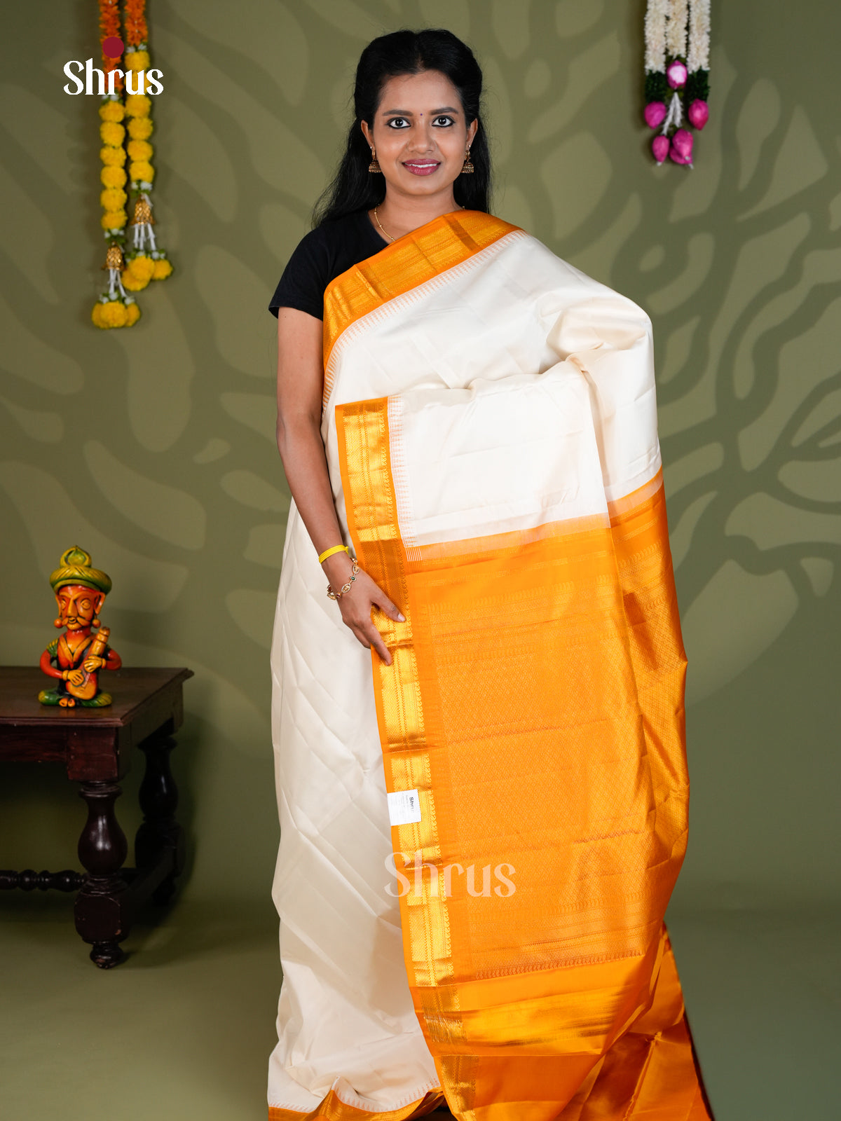 Kanchipuram silk Saree - EBS18549 - Shop on Shrus.com