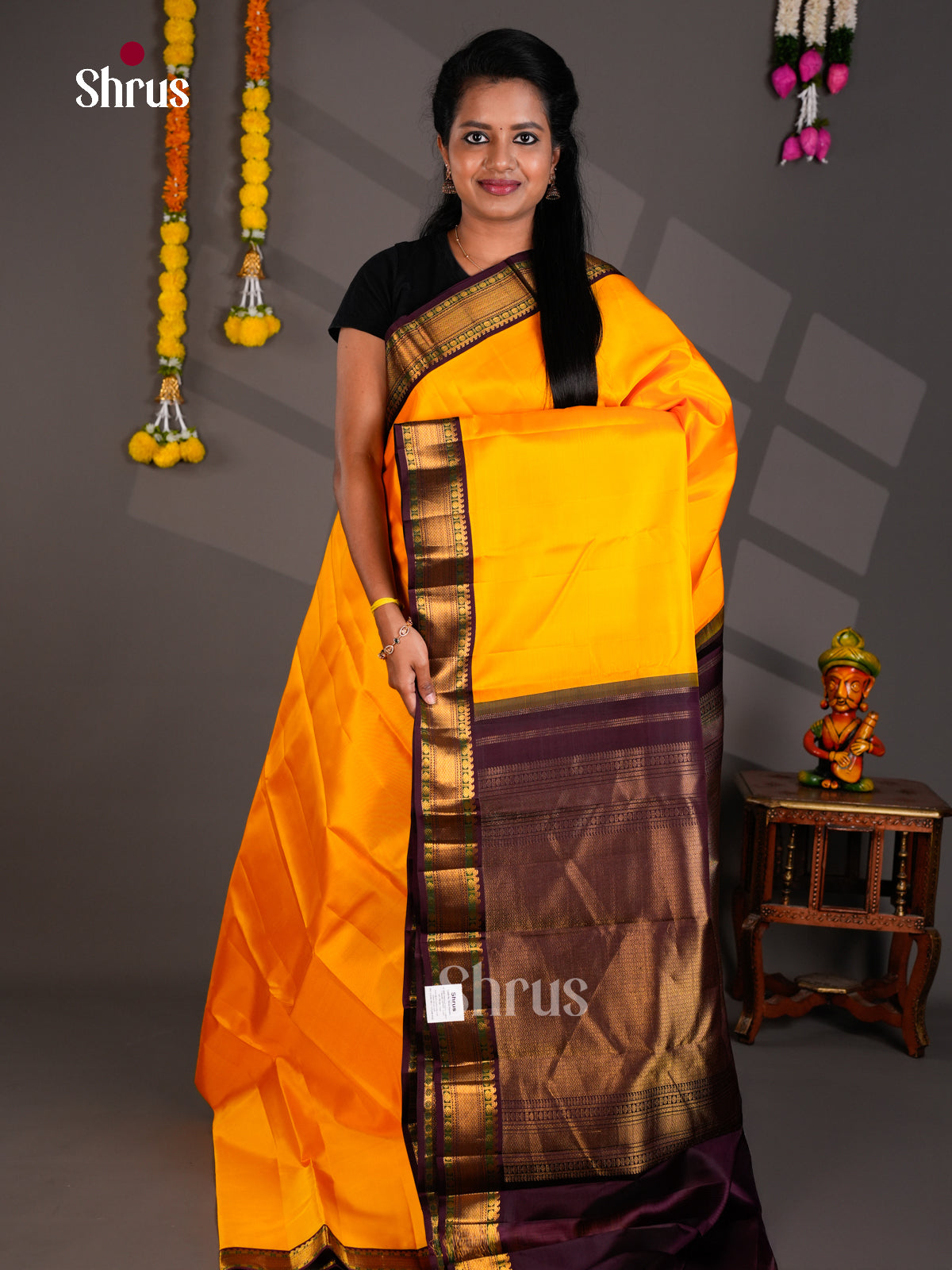 Kanchipuram silk Saree - EBS18551 - Shop on Shrus.com