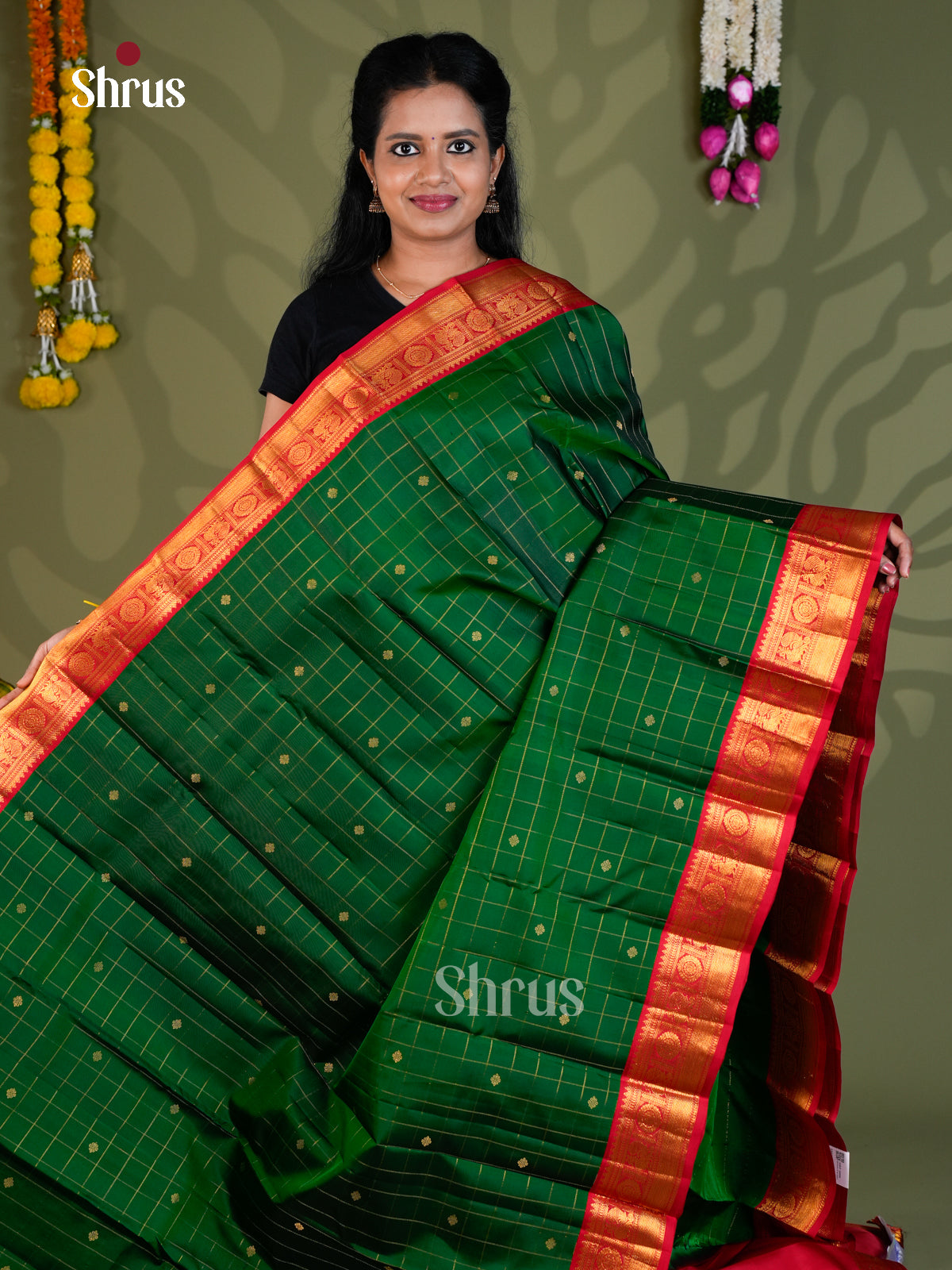 Kanchipuram silk Saree - EBS18552 - Shop on Shrus.com