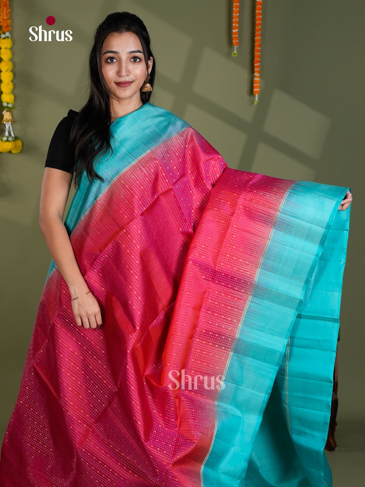 EBS18565 - Soft Silk Saree - Shop on Shrus.com