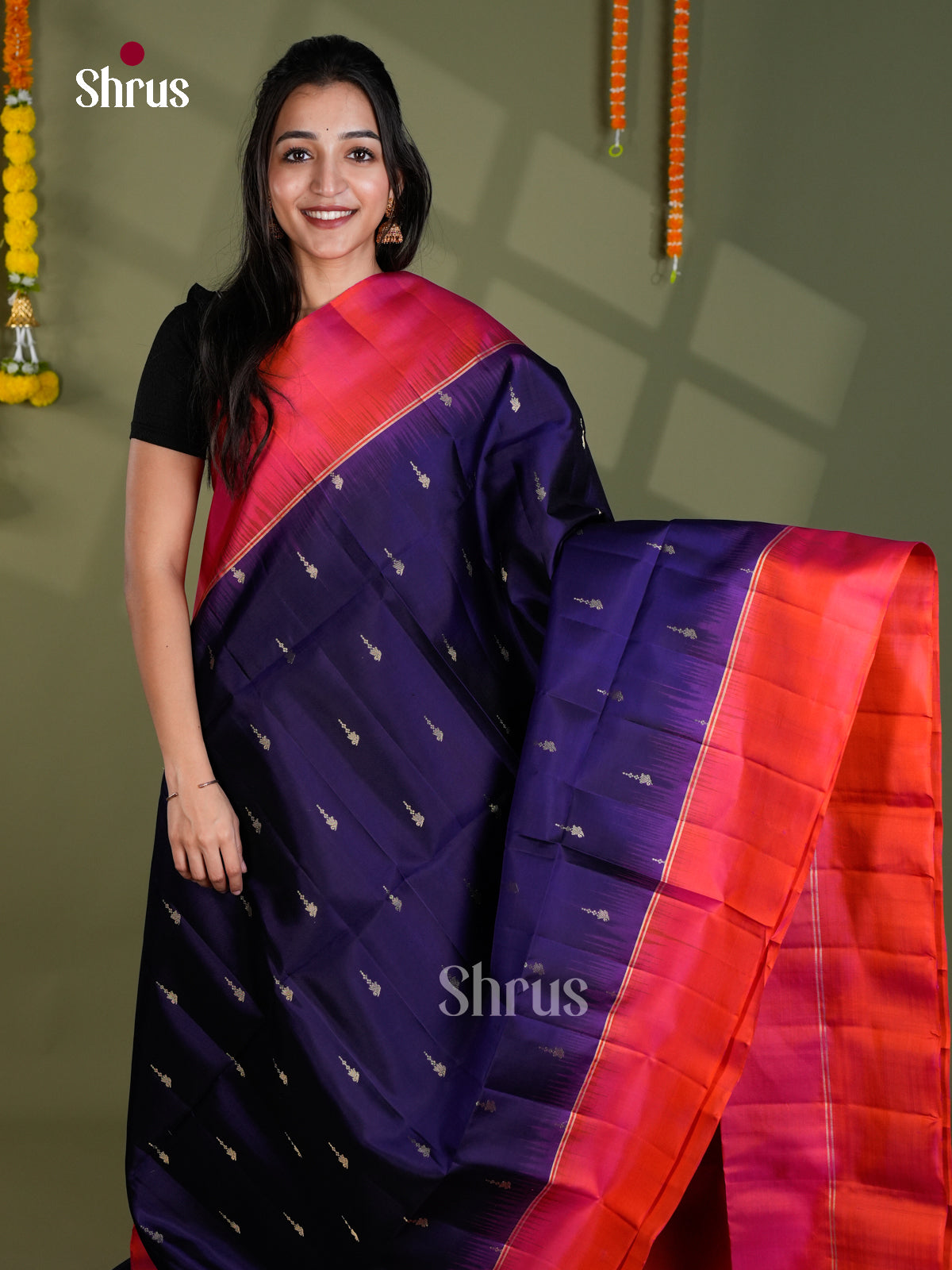EBS18574 - Soft Silk Saree - Shop on Shrus.com
