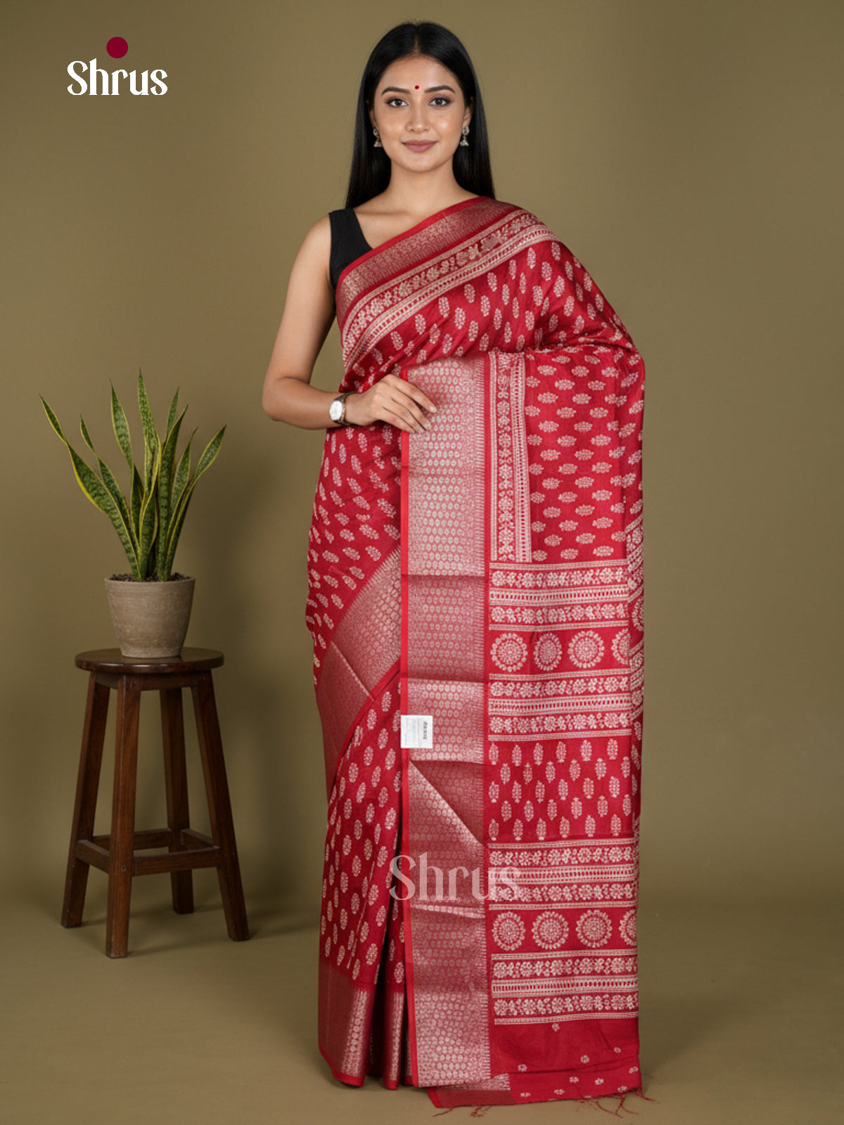 Semi Crepe Saree - EBS18867 - Shop on Shrus.com