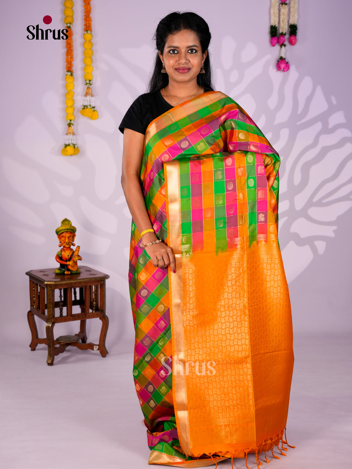 Semi Softsilk Saree - EBS19025 - Shop on Shrus.com