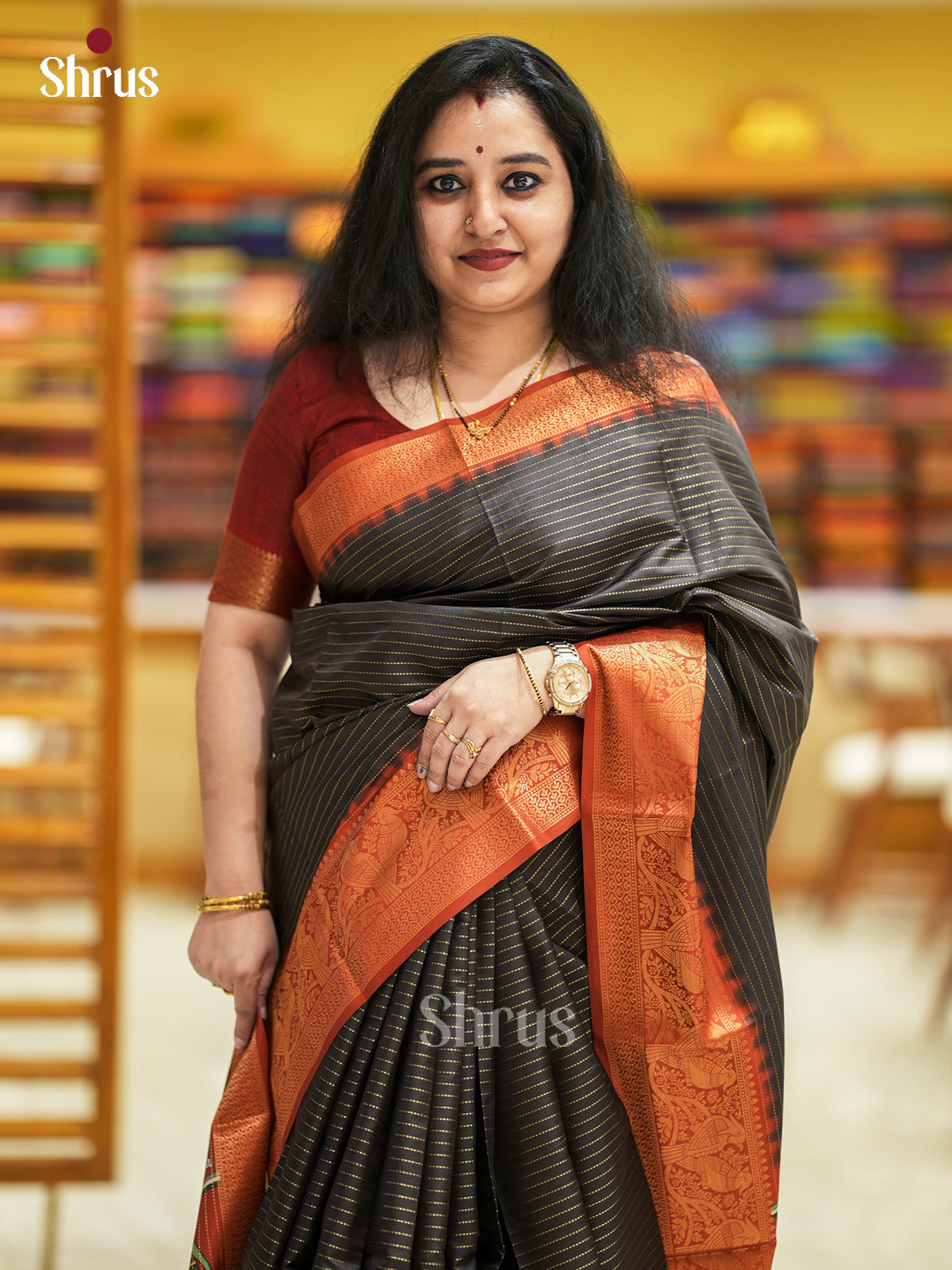 Semi Tussar Saree - EBS20010 - Shop on Shrus.com