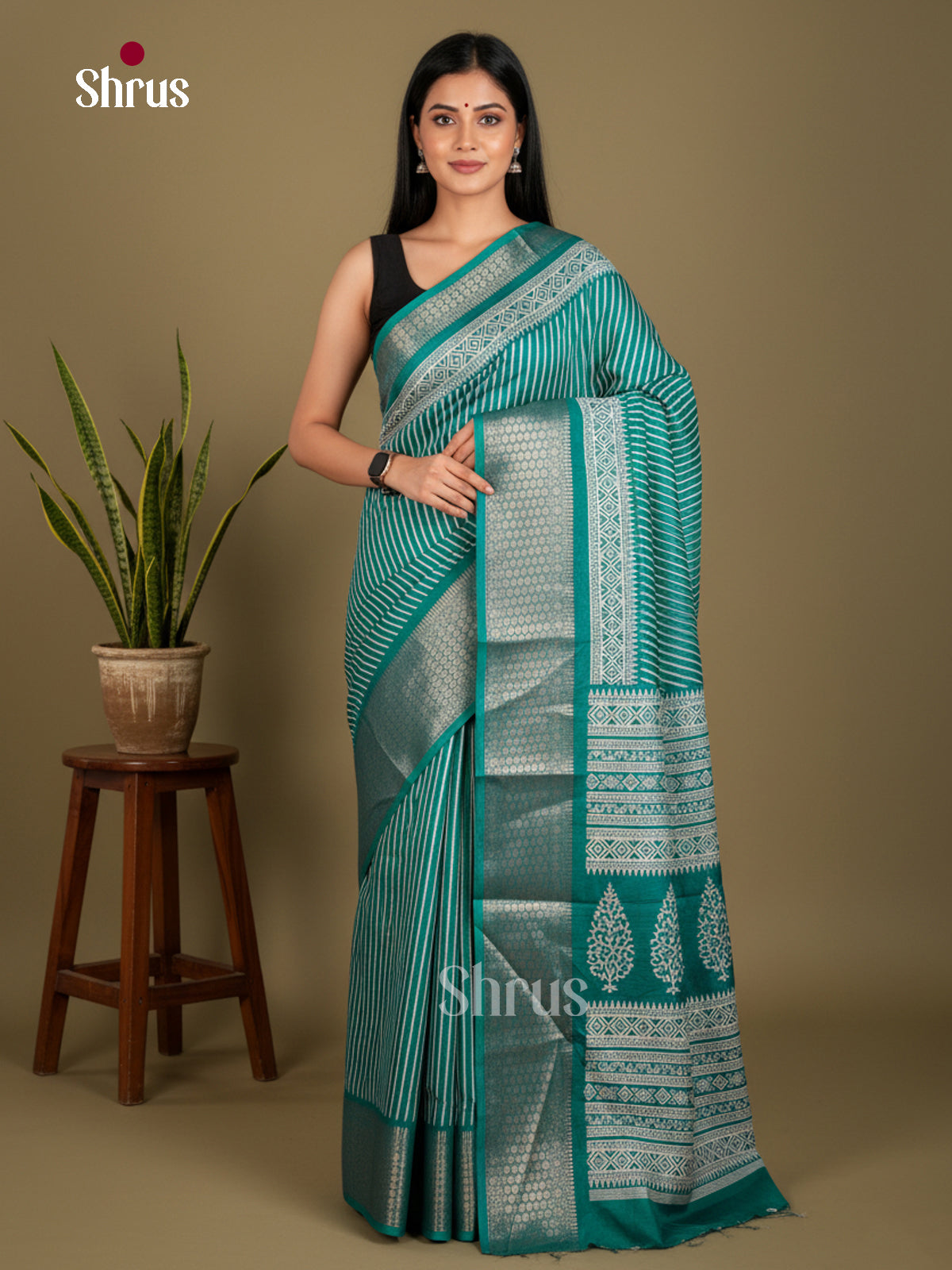 Semi Crepe Saree - EBS20021 - Shop on Shrus.com