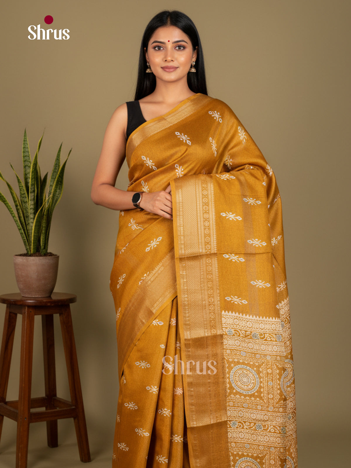 Semi Crepe Saree - EBS20245 - Shop on Shrus.com