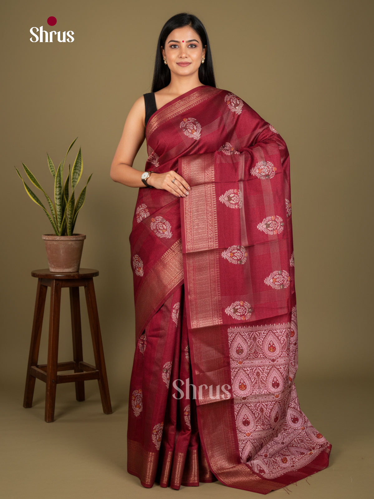 Semi Crepe Saree - EBS20250 - Shop on Shrus.com