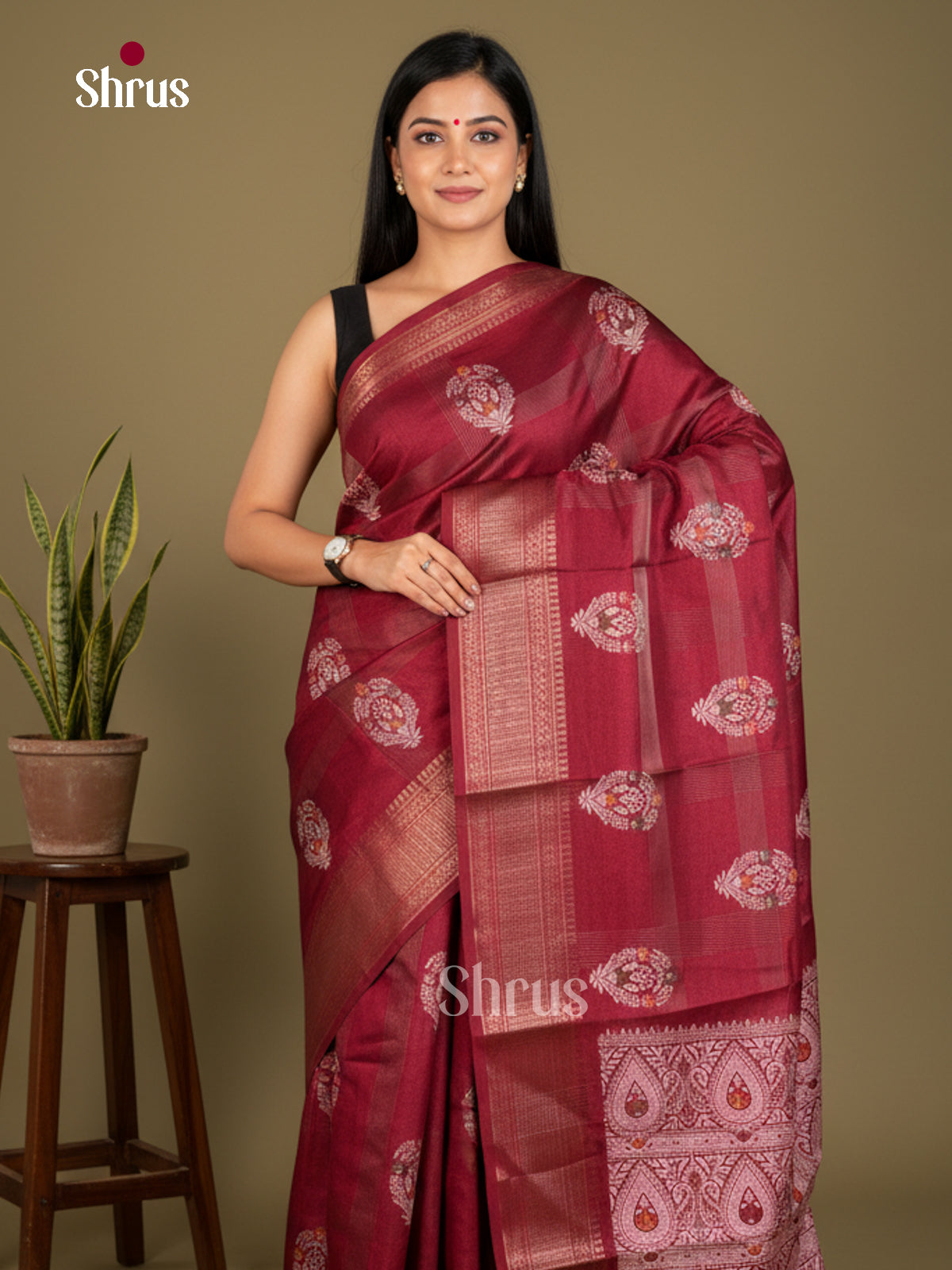 Semi Crepe Saree - EBS20250 - Shop on Shrus.com