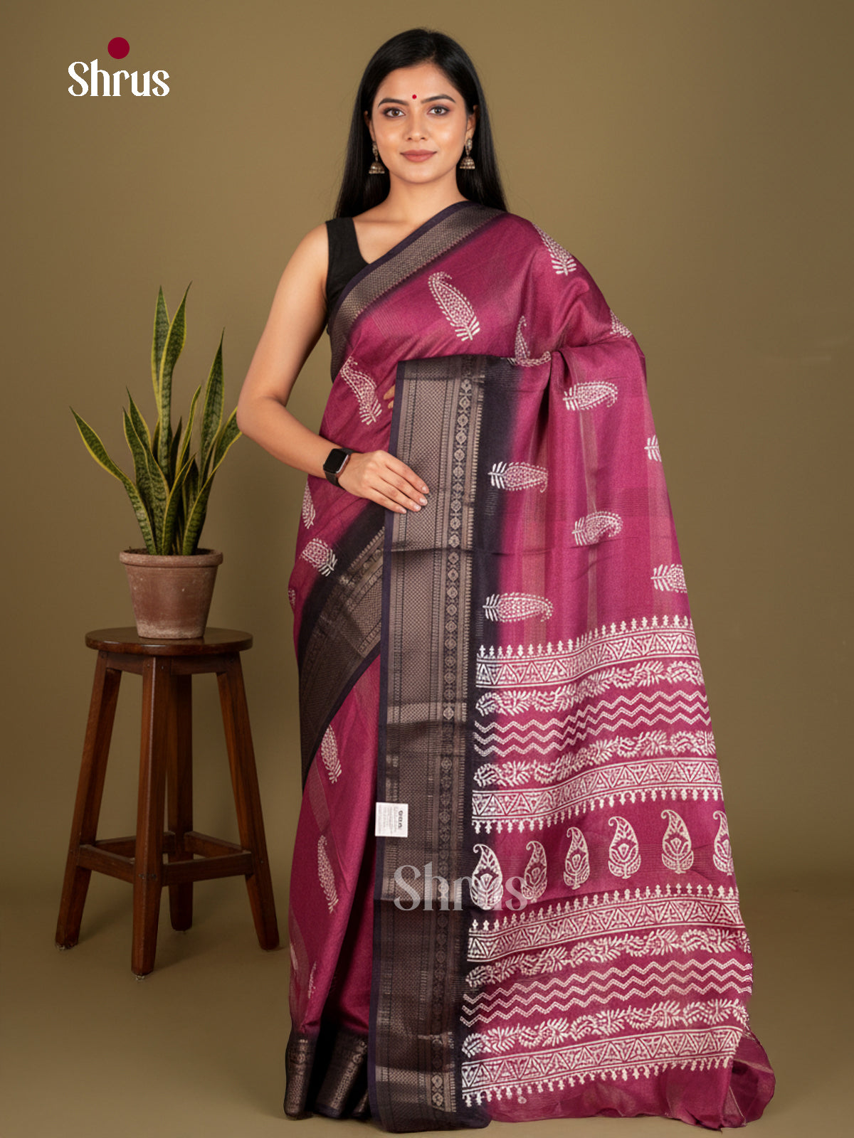 Semi Crepe Saree - EBS20367 - Shop on Shrus.com