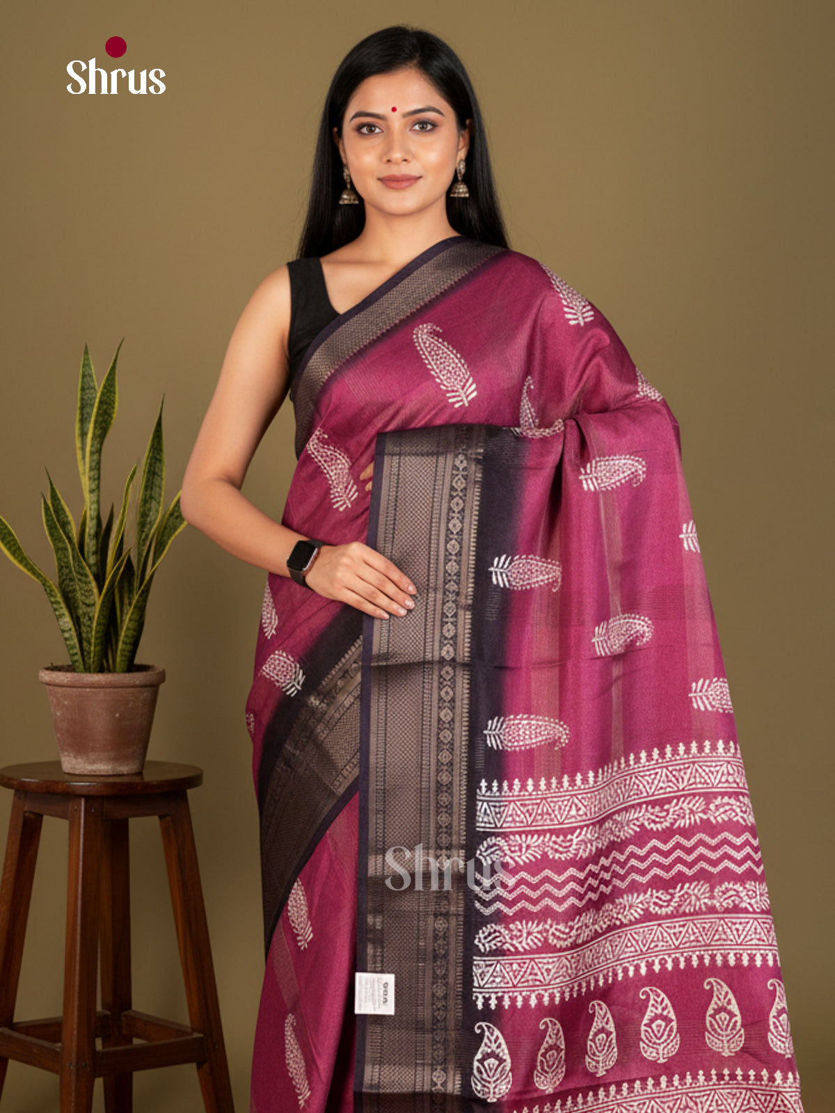 Semi Crepe Saree - EBS20367 - Shop on Shrus.com