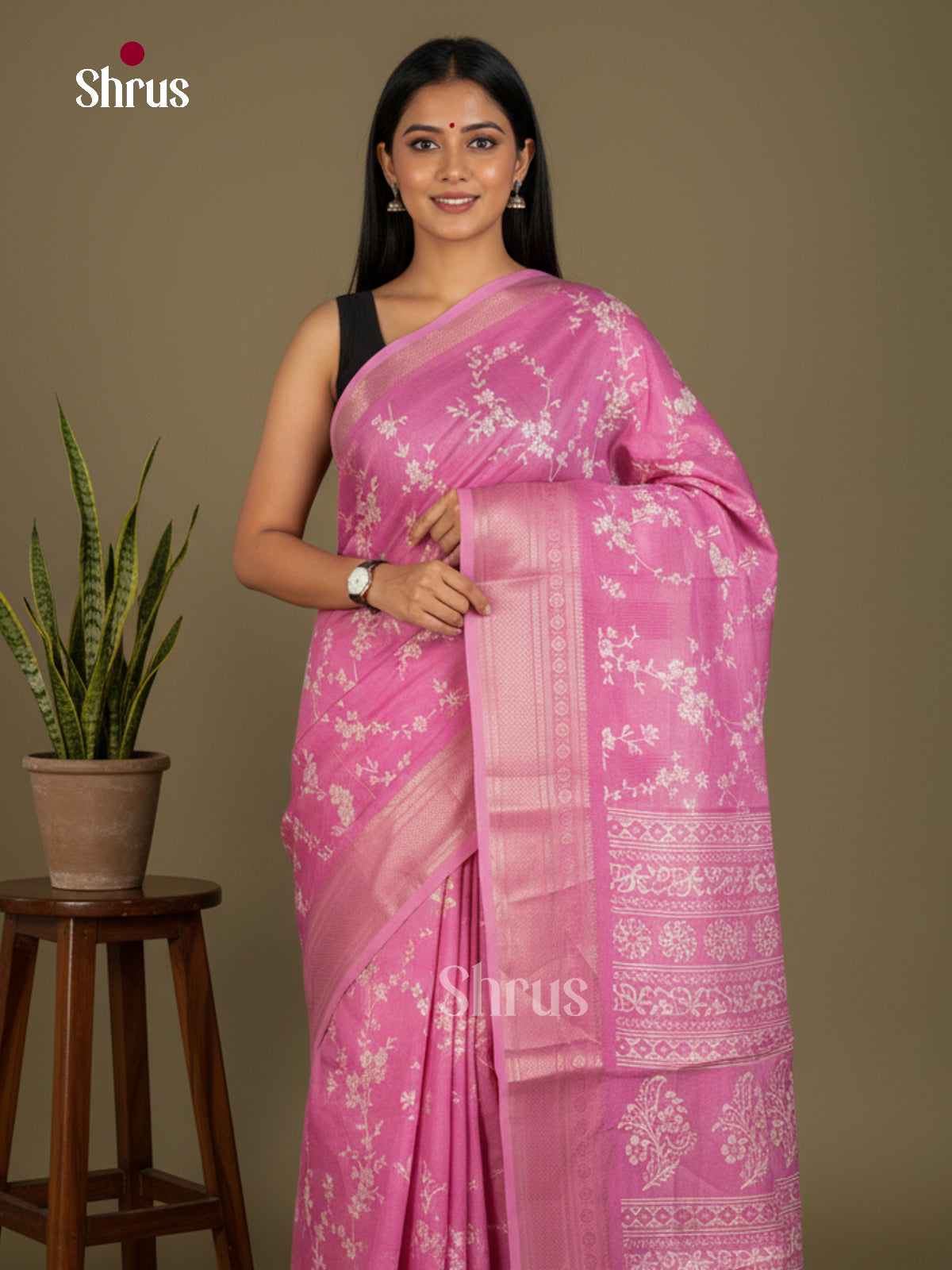 Semi Crepe Saree - EBS20369 - Shop on Shrus.com