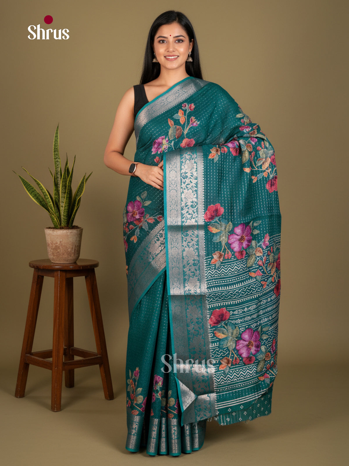 Semi Crepe Saree - EBS20425 - Shop on Shrus.com
