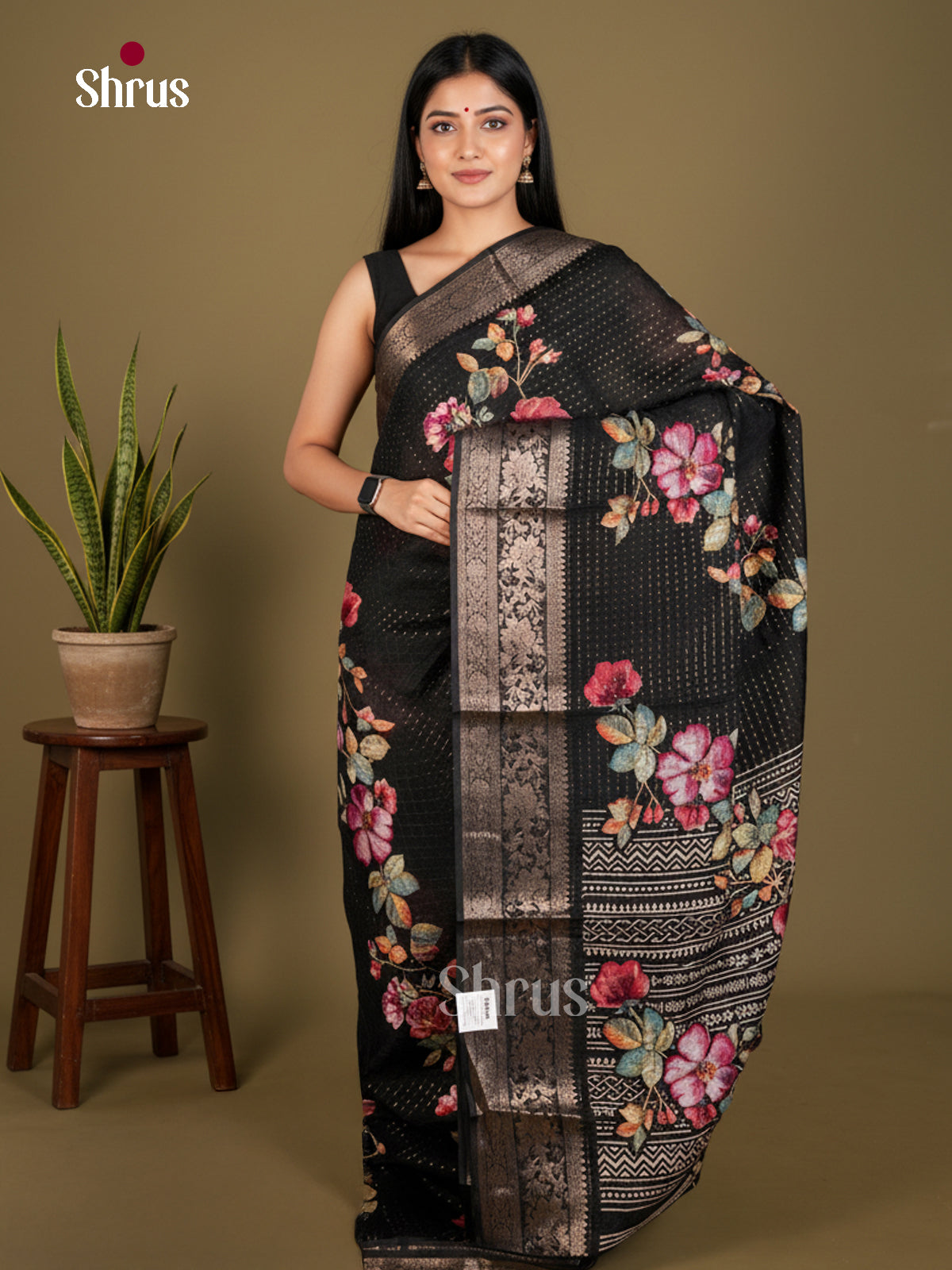Semi Crepe Saree - EBS20430 - Shop on Shrus.com