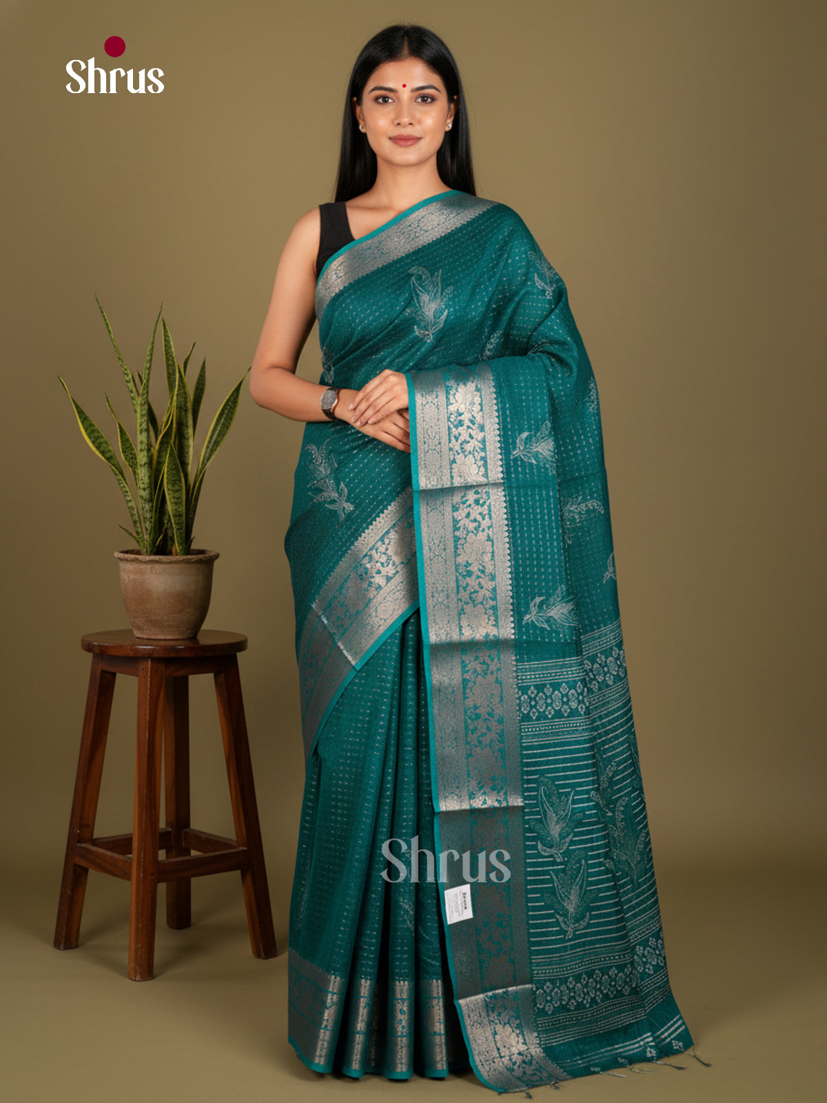 Semi Crepe Saree - EBS20432 - Shop on Shrus.com