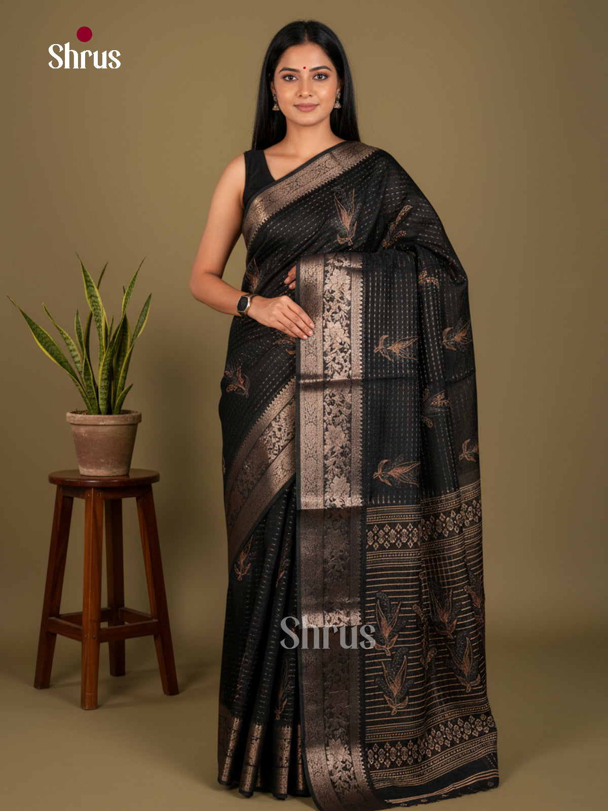 Semi Crepe Saree - EBS20435 - Shop on Shrus.com