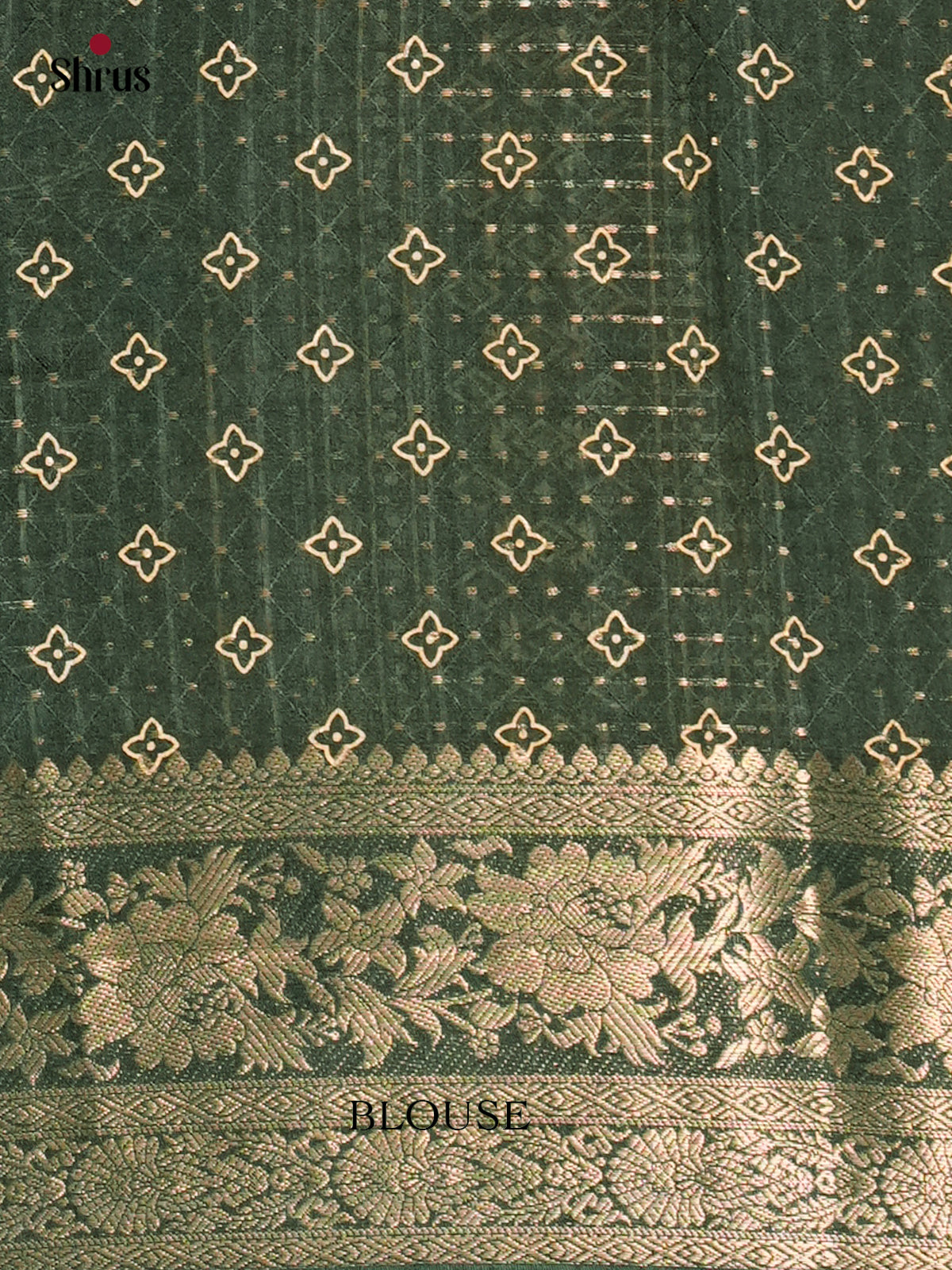 Green - Semi Crepe Saree - EBS20436 - Shop on Shrus.com