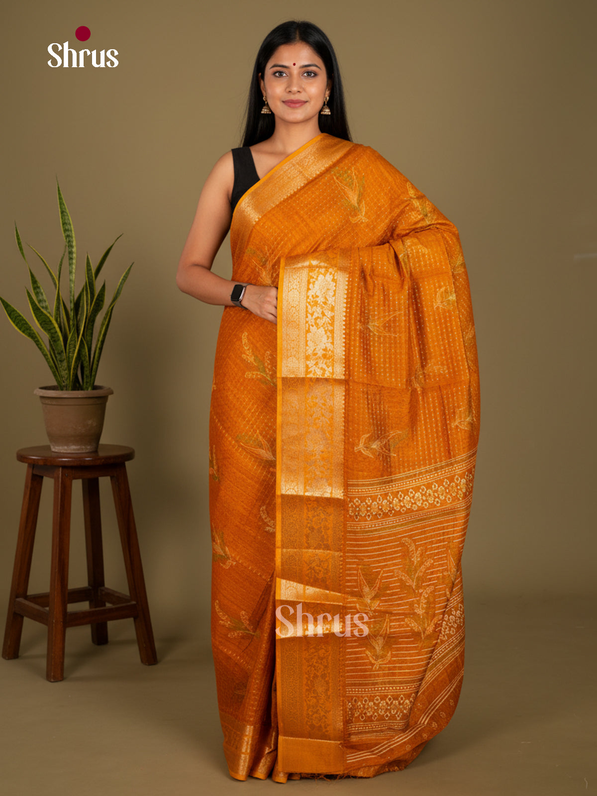 Semi Crepe Saree - EBS20437 - Shop on Shrus.com