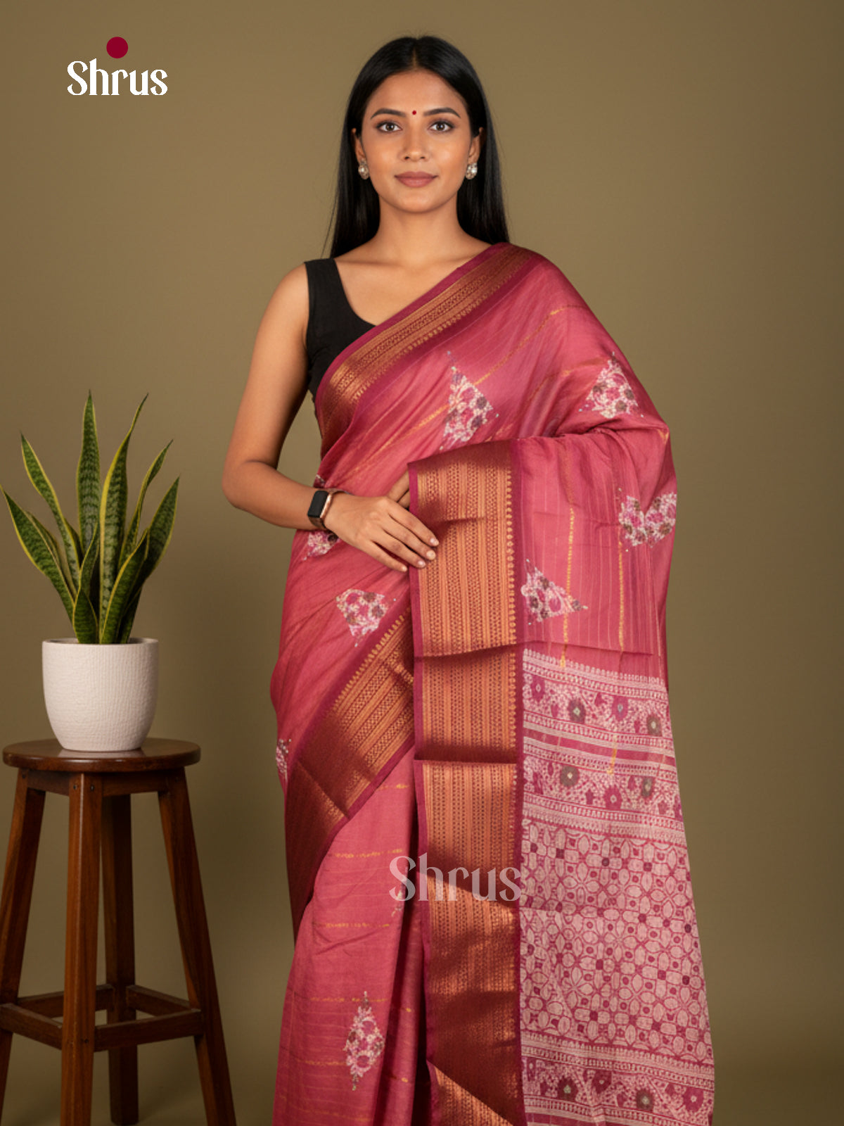 Semi Crepe Saree - EBS20449 - Shop on Shrus.com
