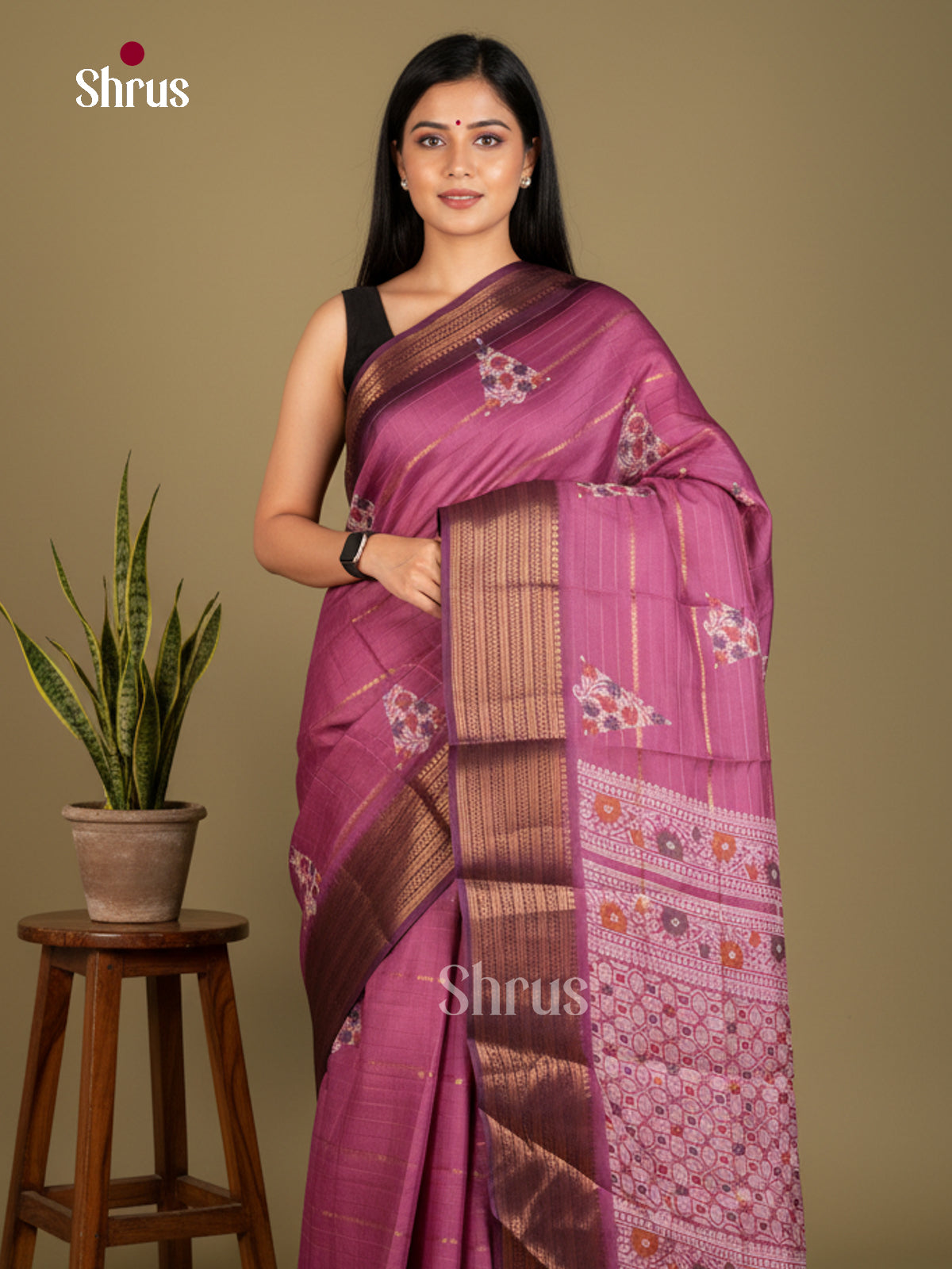 Semi Crepe Saree - EBS20450 - Shop on Shrus.com