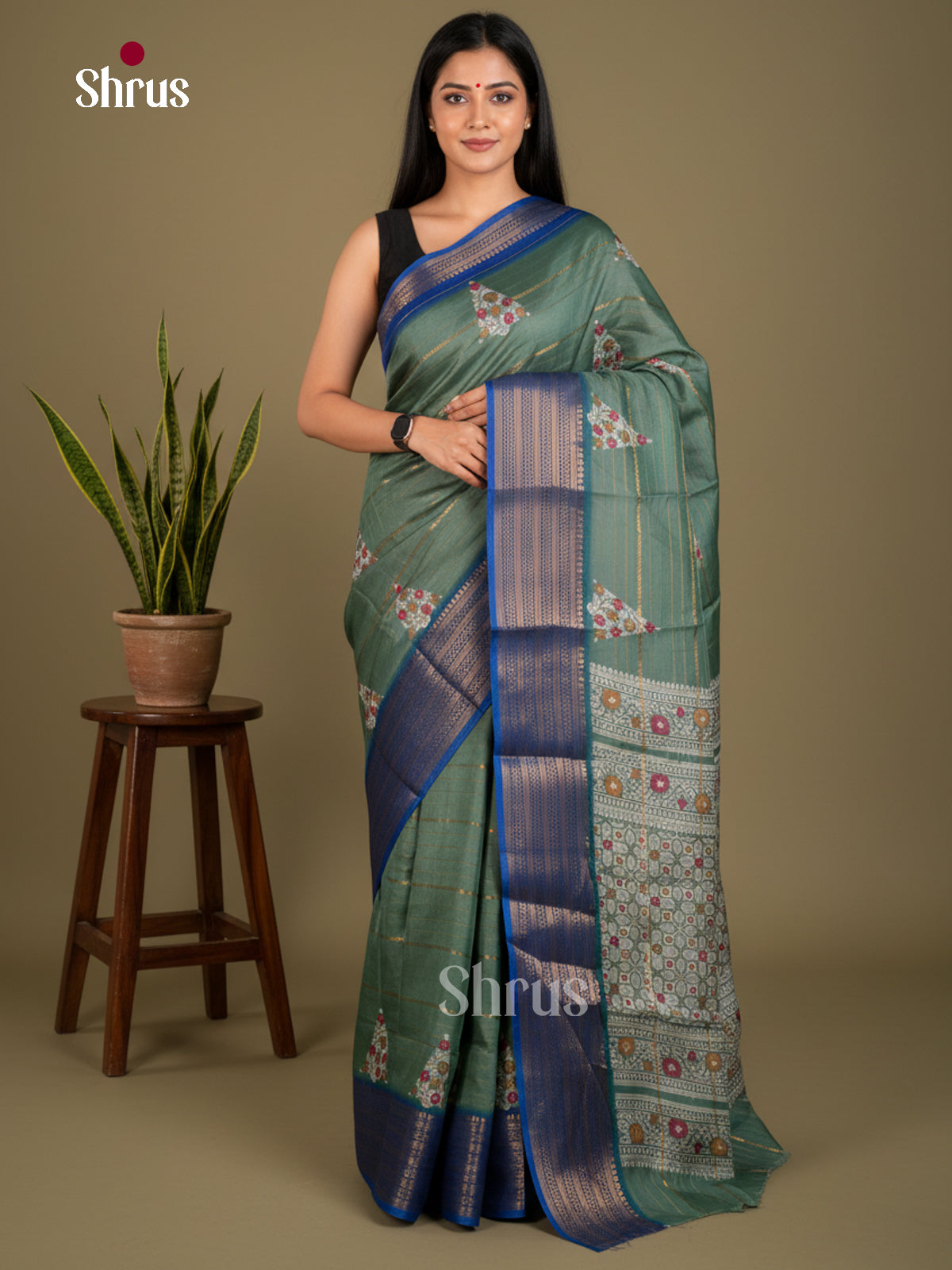 Semi Crepe Saree - EBS20451 - Shop on Shrus.com
