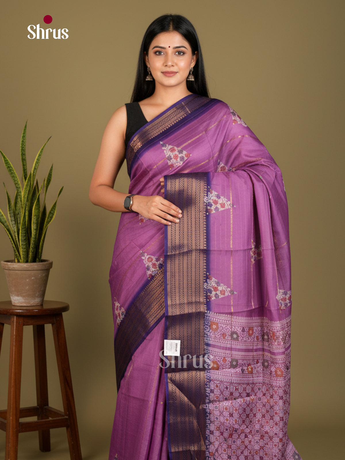 Semi Crepe Saree - EBS20452 - Shop on Shrus.com