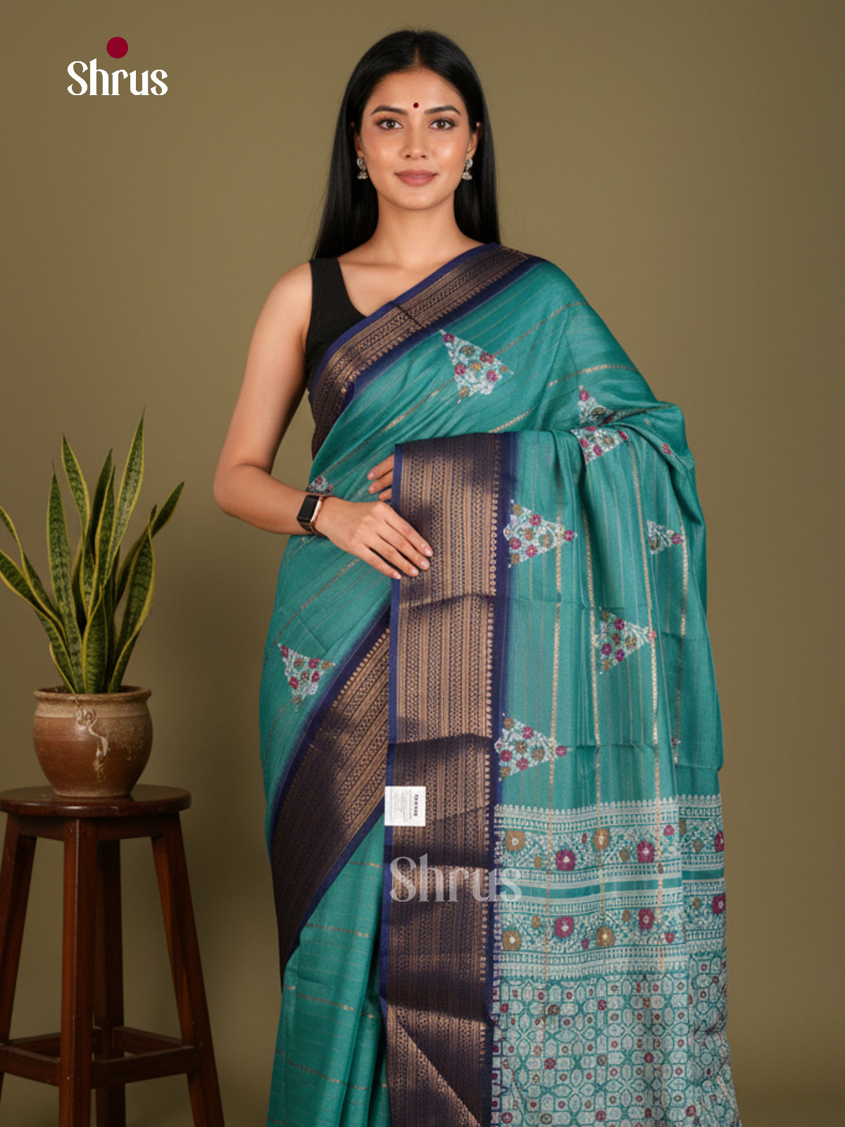 Semi Crepe Saree - EBS20453 - Shop on Shrus.com