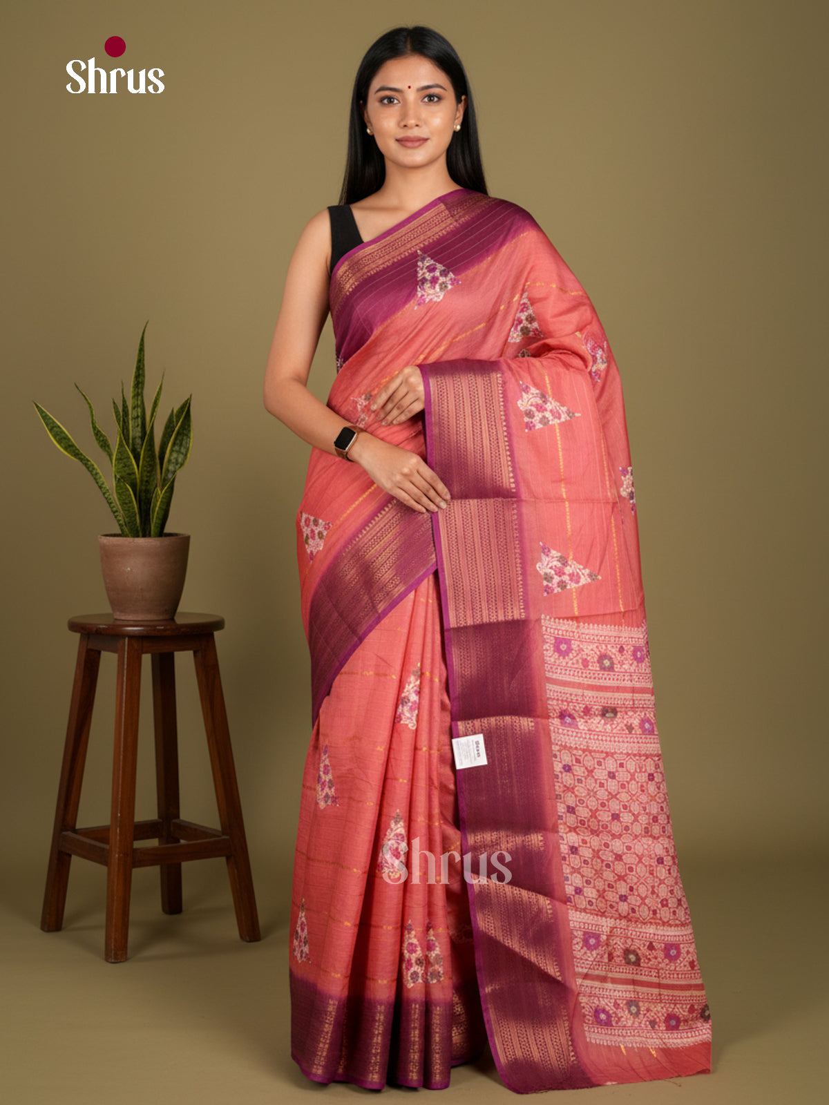Semi Crepe Saree - EBS20455 - Shop on Shrus.com
