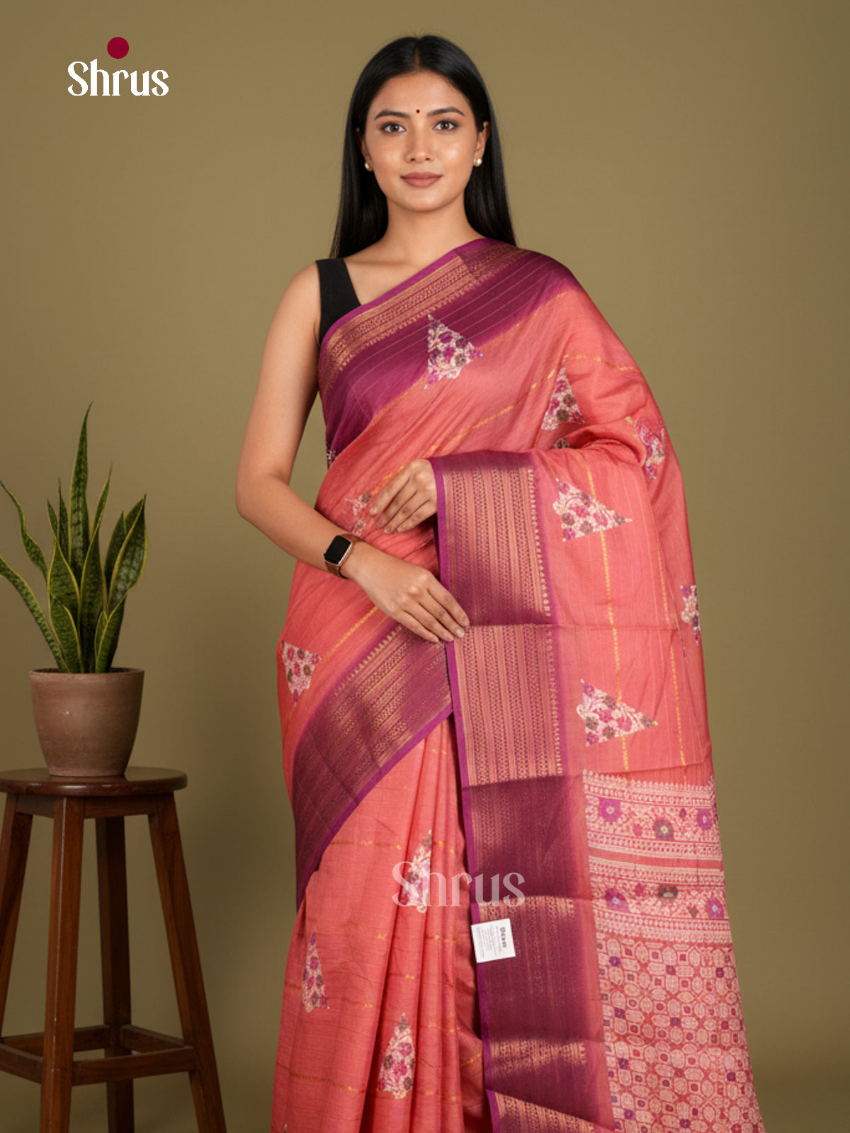 Semi Crepe Saree - EBS20455 - Shop on Shrus.com