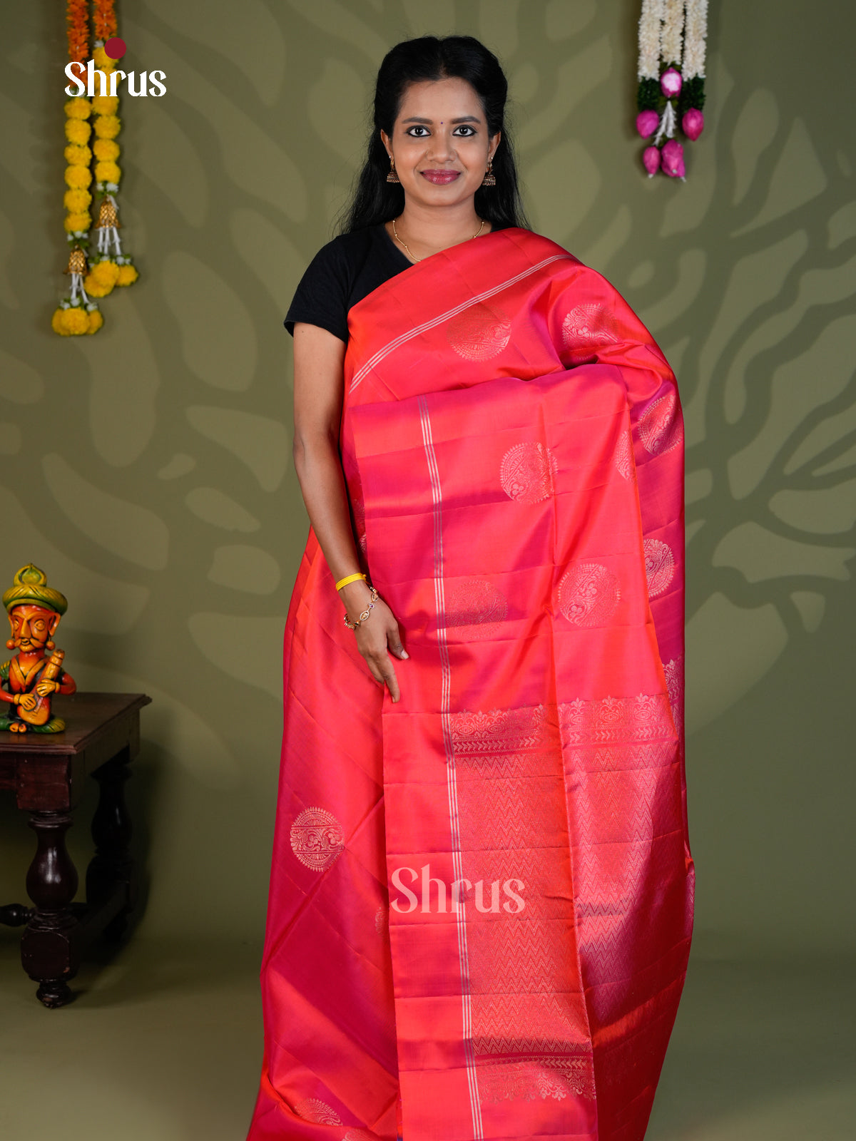 Softsilk-halfpure Saree - EBS21006 - Shop on Shrus.com