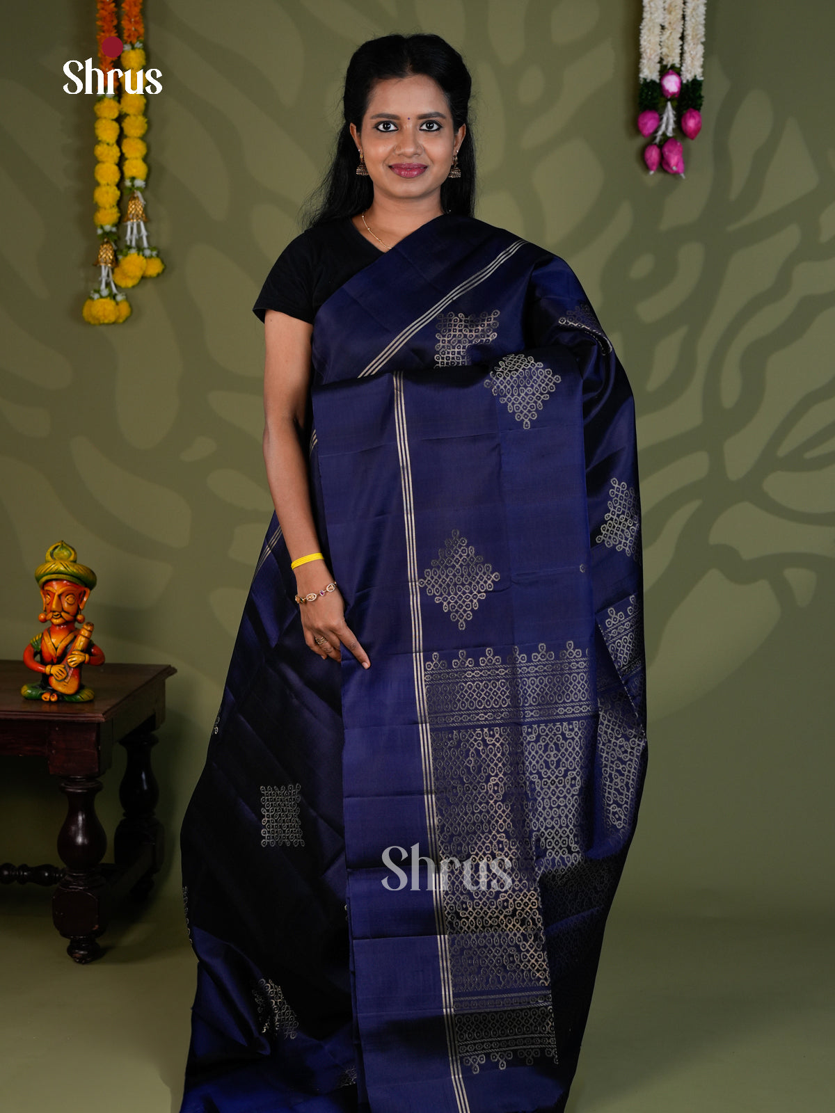 Soft Silk Saree - EBS21007 - Shop on Shrus.com