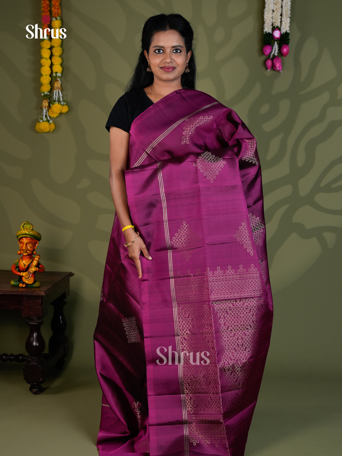 Soft Silk Saree - EBS21009 - Shop on Shrus.com