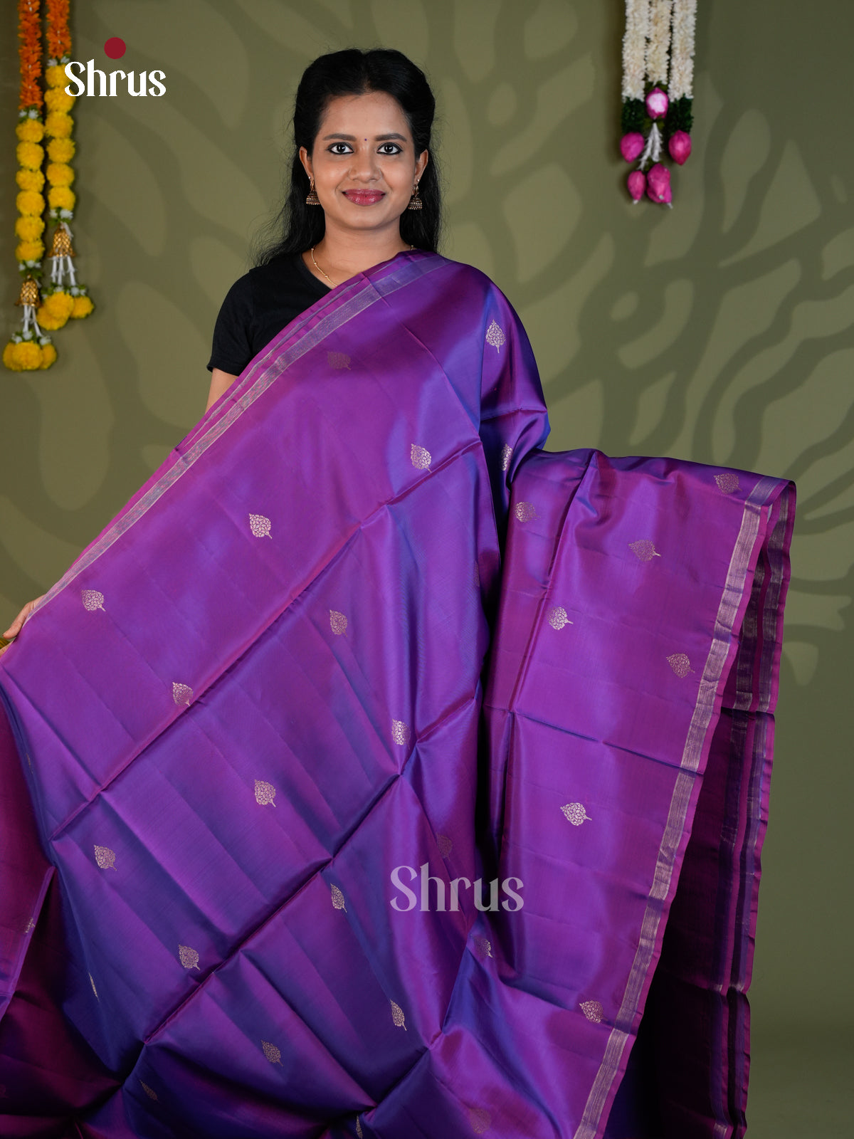 Softsilk-halfpure Saree - EBS21038 - Shop on Shrus.com