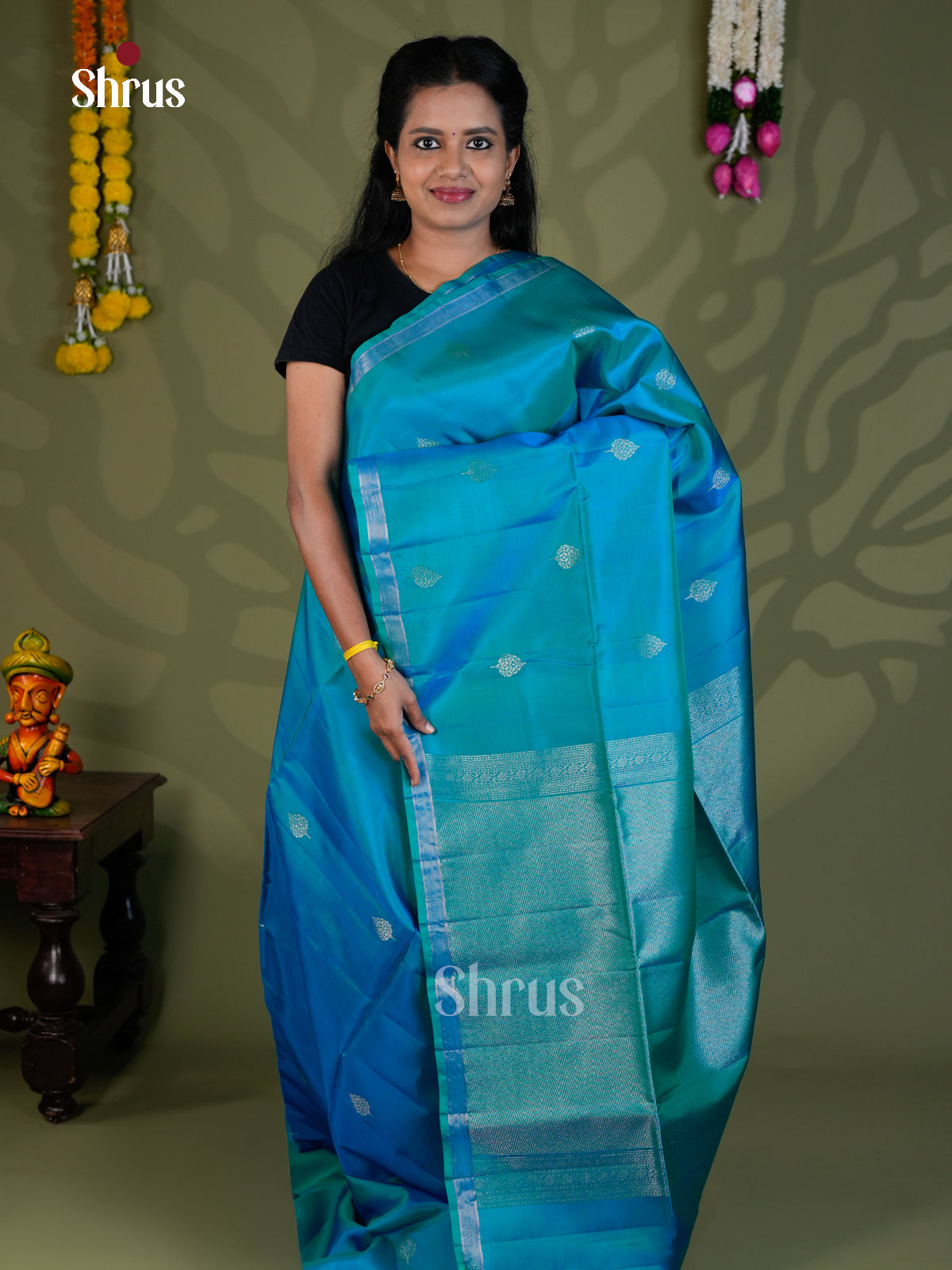 Softsilk-halfpure Saree - EBS21046 - Shop on Shrus.com