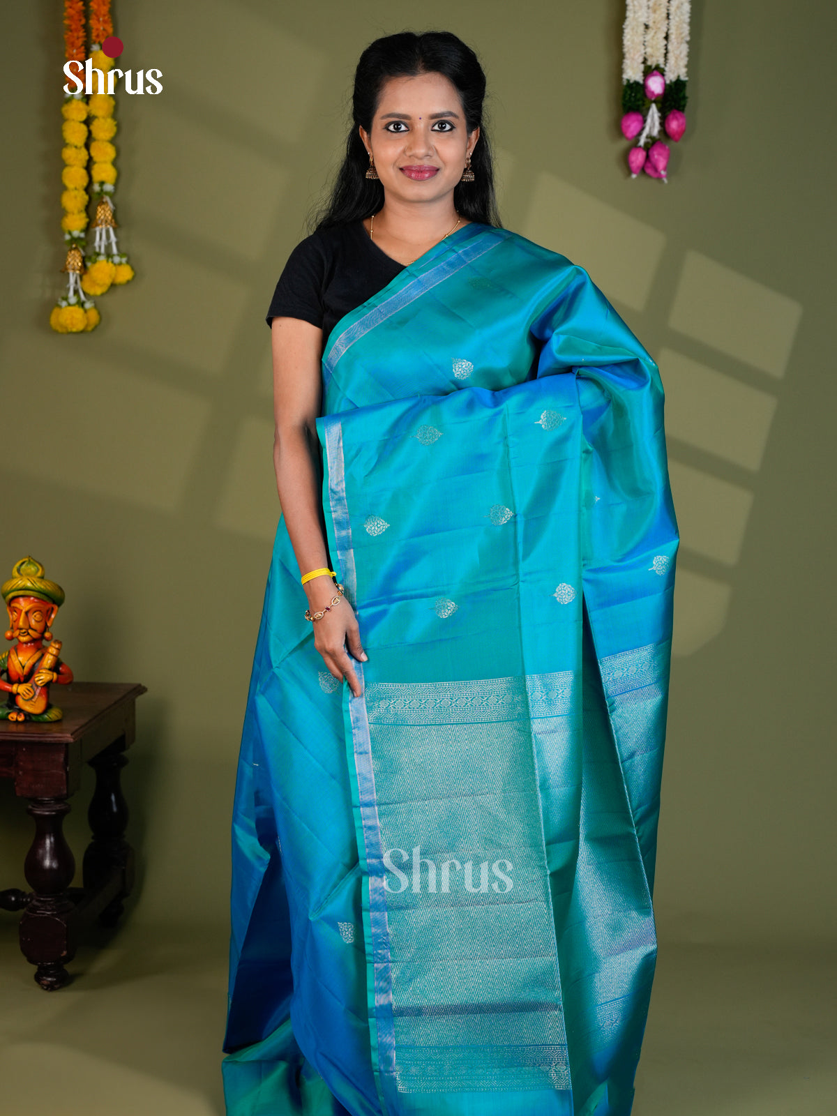 Softsilk-halfpure Saree - EBS21046 - Shop on Shrus.com