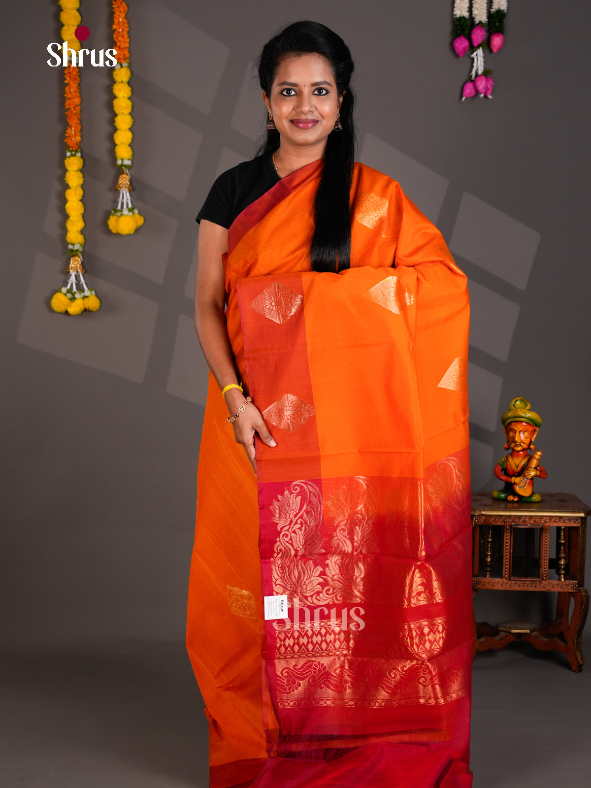Silk Cotton Saree - EBS21060 - Shop on Shrus.com