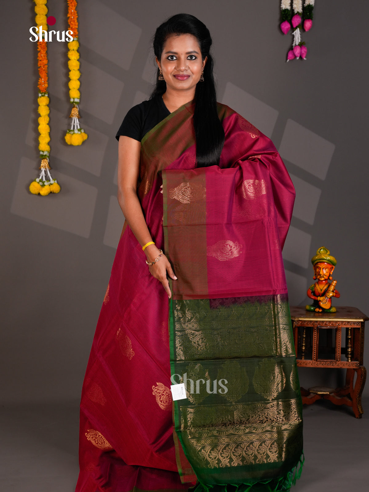 Silk Cotton Saree - EBS21061 - Shop on Shrus.com