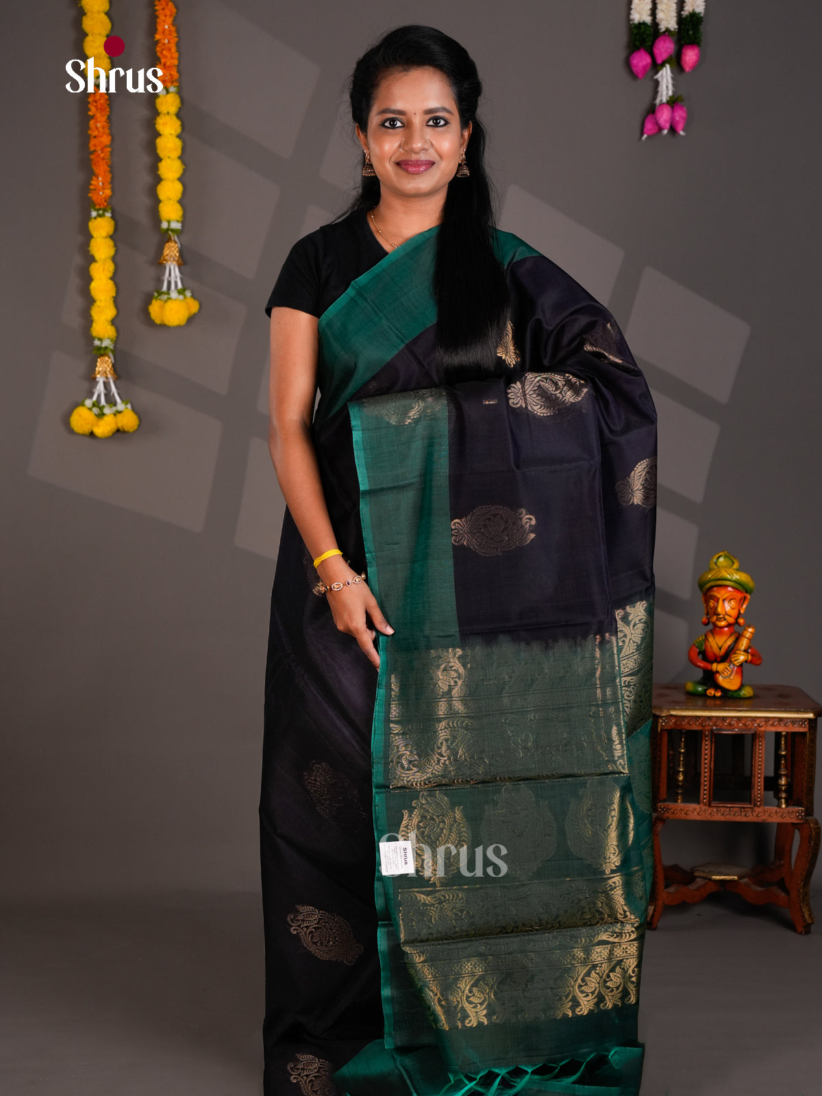 Silk Cotton Saree - EBS21062 - Shop on Shrus.com