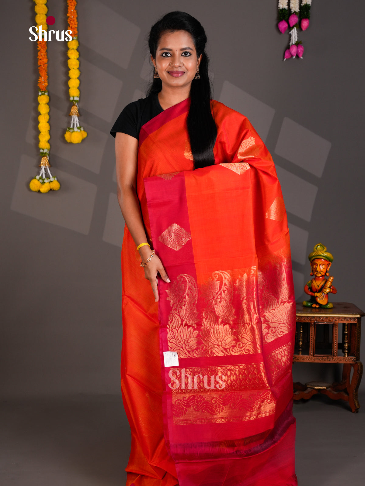 Silk Cotton Saree - EBS21063 - Shop on Shrus.com