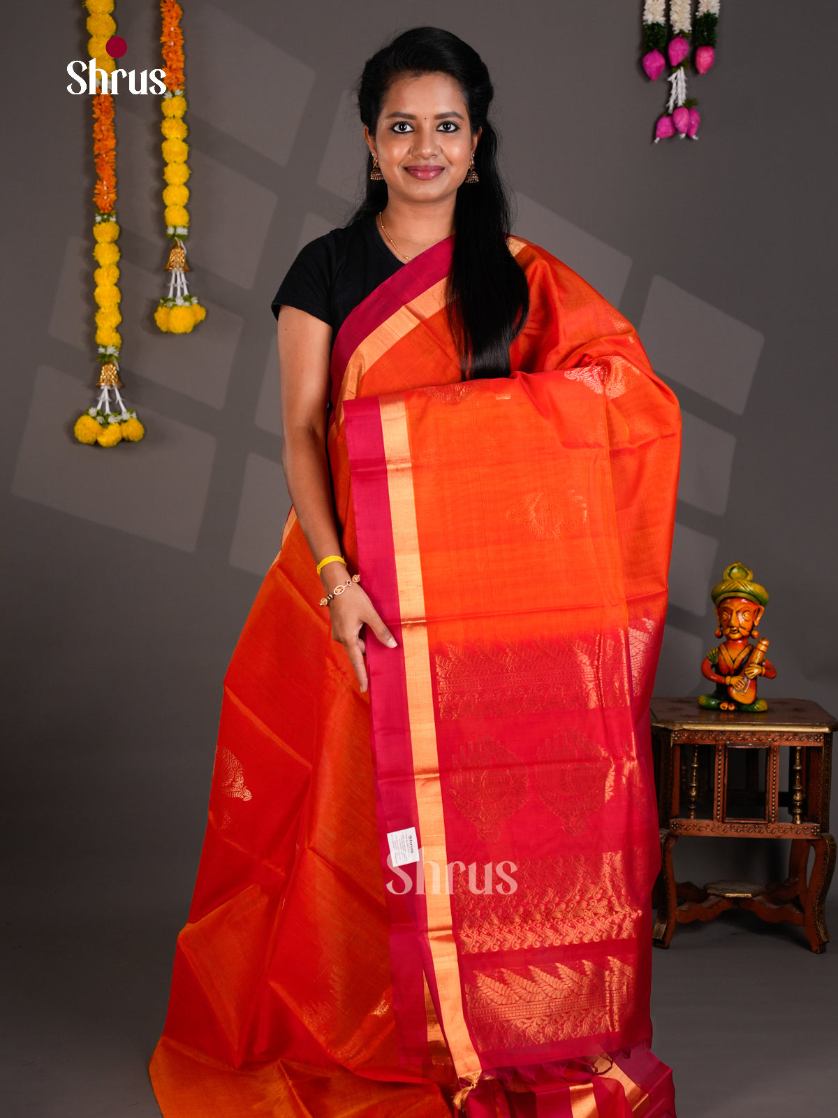 Silk Cotton Saree - EBS21069 - Shop on Shrus.com