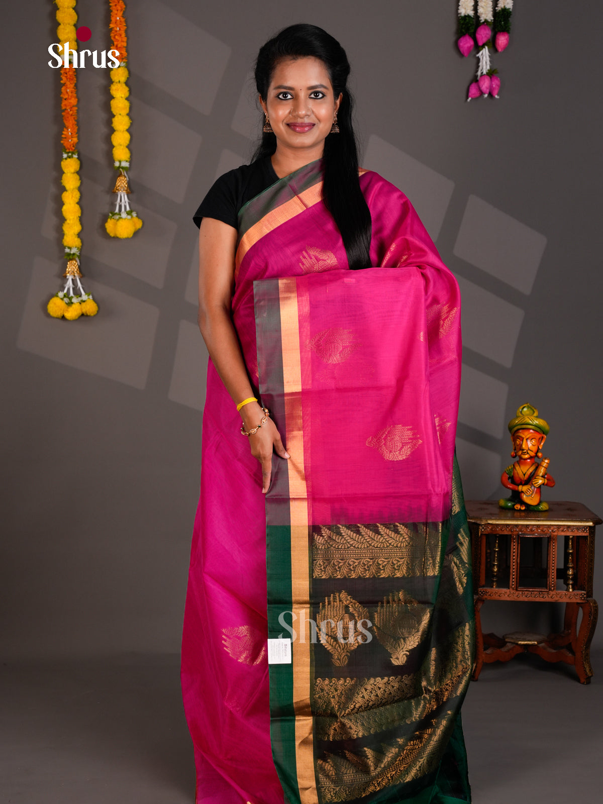 Silk Cotton Saree - EBS21070 - Shop on Shrus.com