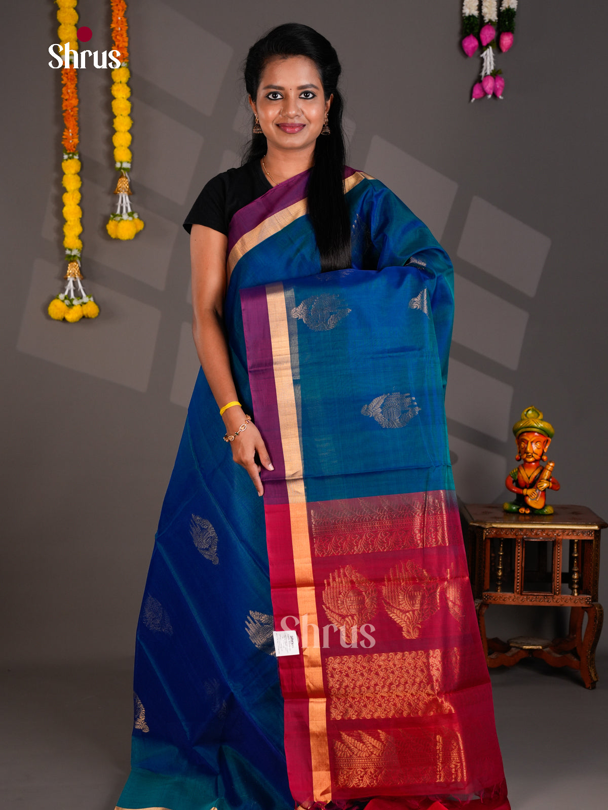 Silk Cotton Saree - EBS21074 - Shop on Shrus.com