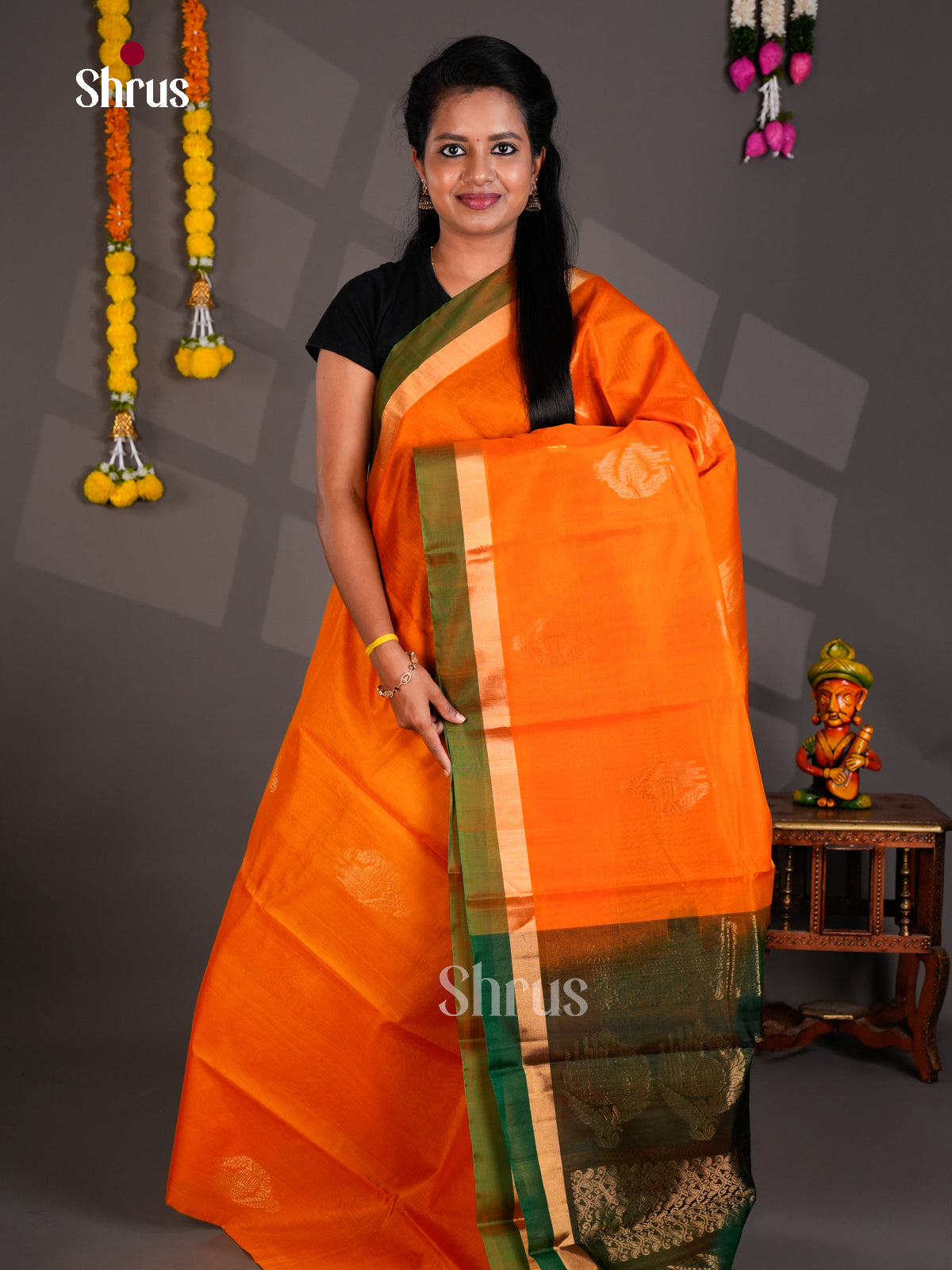 Silk Cotton Saree - EBS21076 - Shop on Shrus.com
